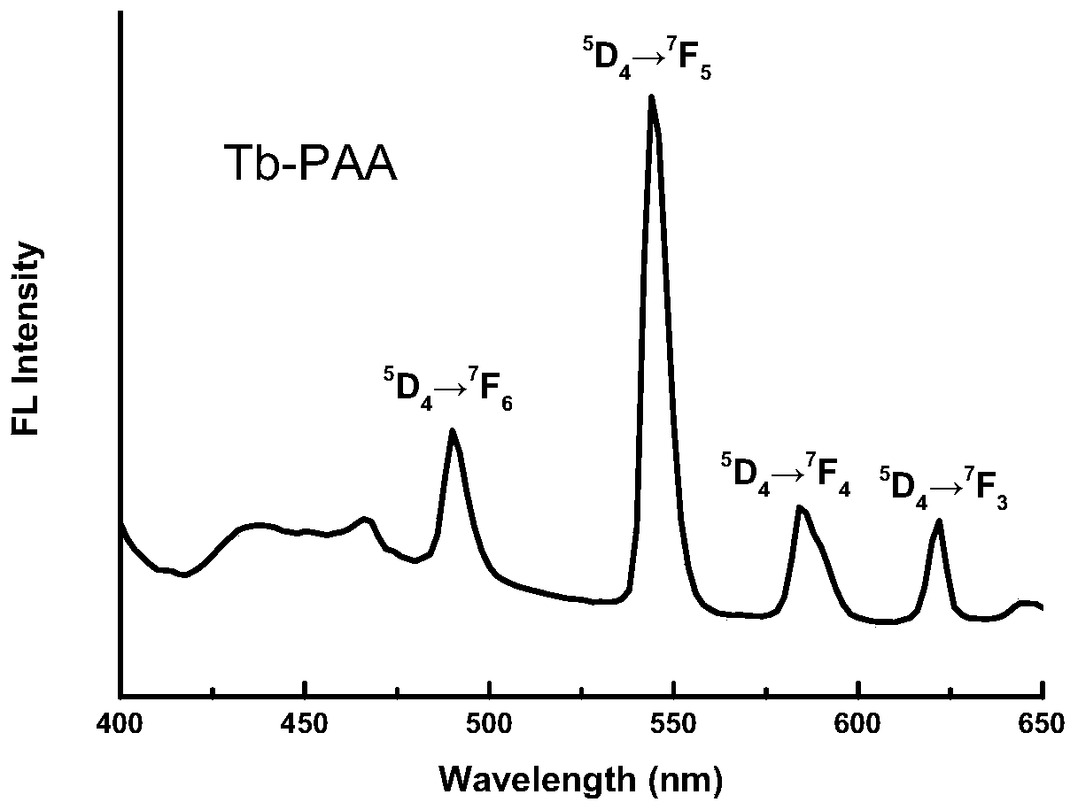 Polyacrylic acid rare earth fluorescent gel and preparation method thereof