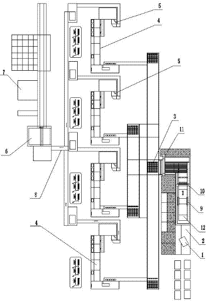 Linkage method and device for automatically cutting, classifying and boxing banknotes