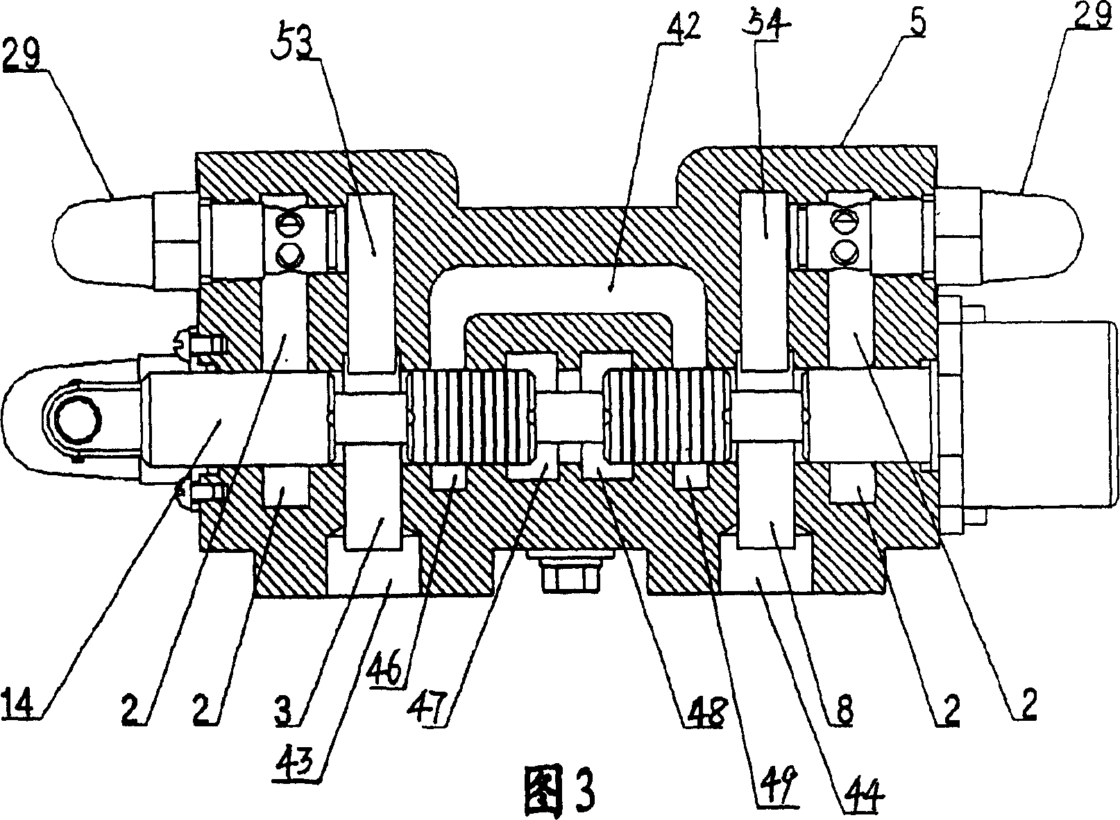 Integrated manual multiple directional control valve for lader