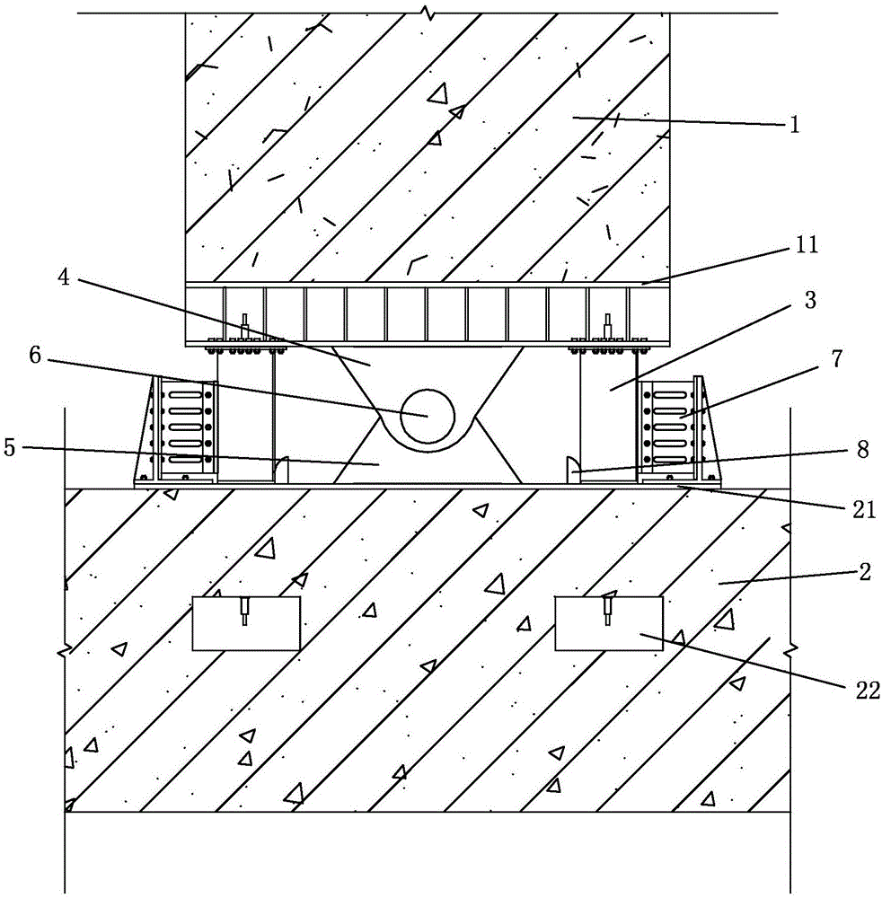 Reinforced concrete hybrid shear wall with self-reset function