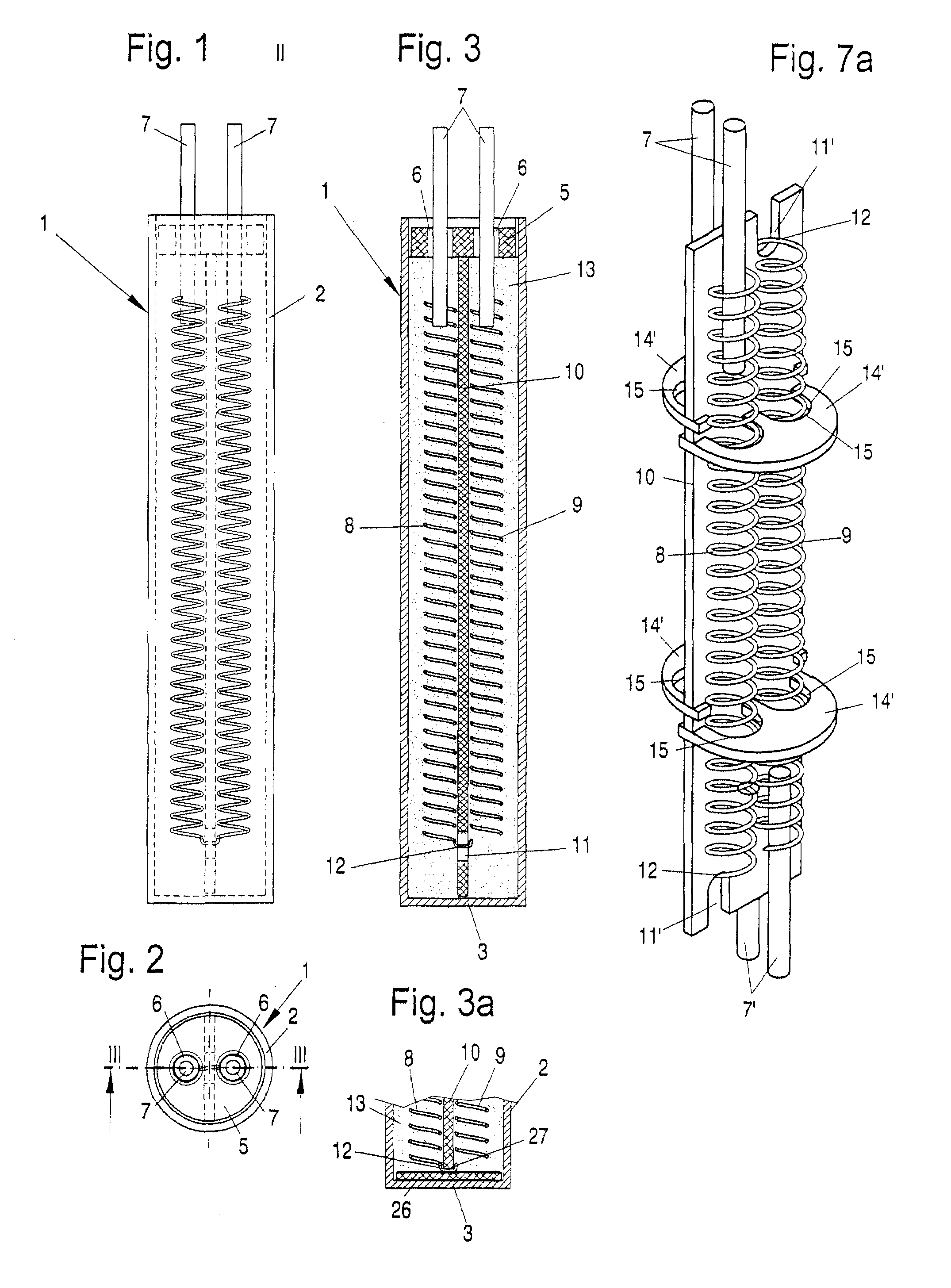 Compressed cartridge heater