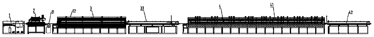 Environment-friendly steel wire heat treatment production line