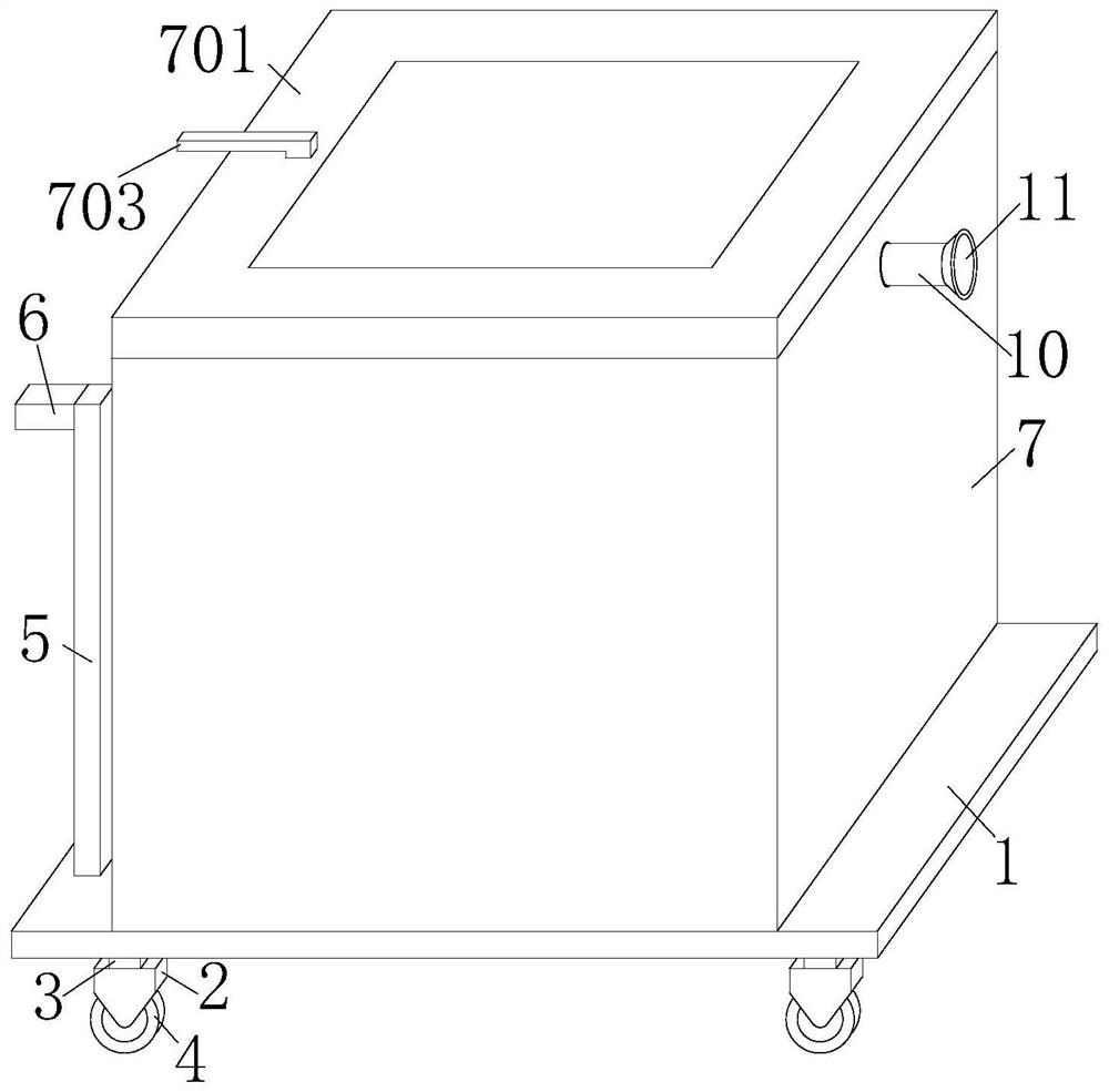 Dust absorbing device for civil engineering