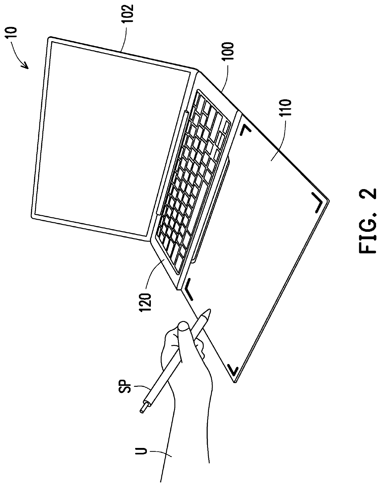 Portable electronic device and foldable electronic input device