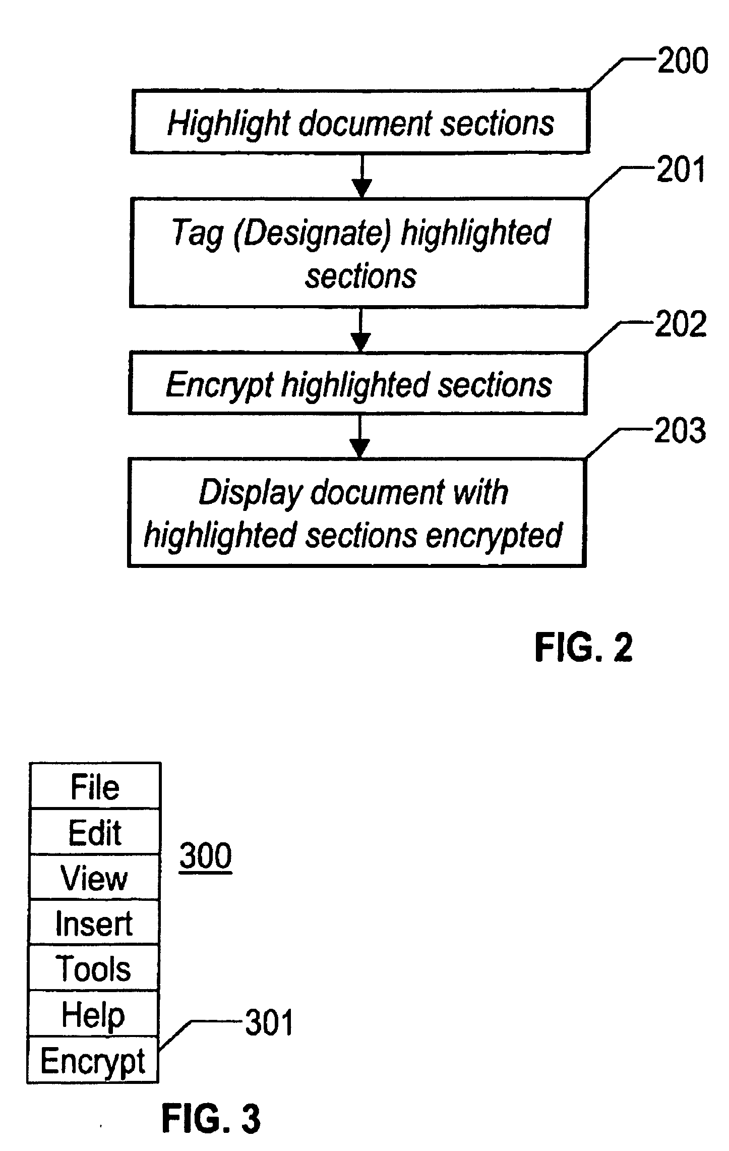 Method for Selective Encryption Within Documents