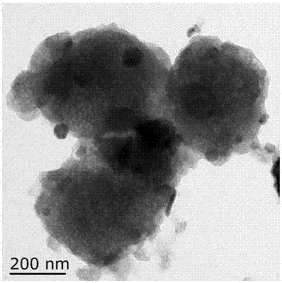 Synthesis method of mesoporous carbon nanosphere loaded manganous oxide material