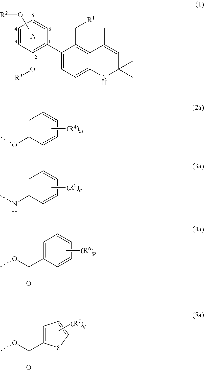 Glucocorticoid receptor agonist comprising 2,2,4-trimethyl-6-phenyl-1,2-dihydroquinoline derivatives having substituted oxy group