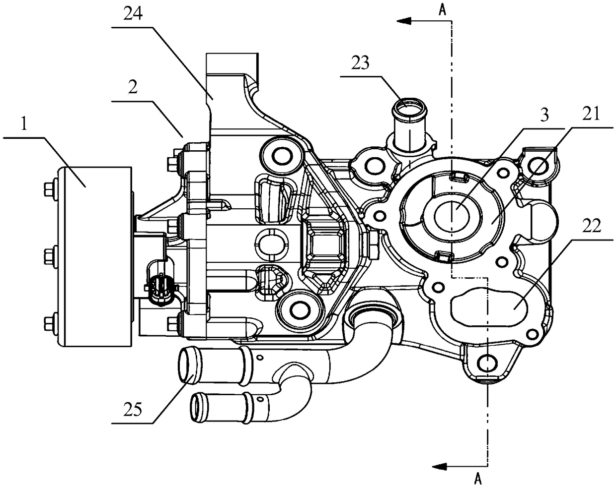 Water pump assembly, cooling system, engine and automobile