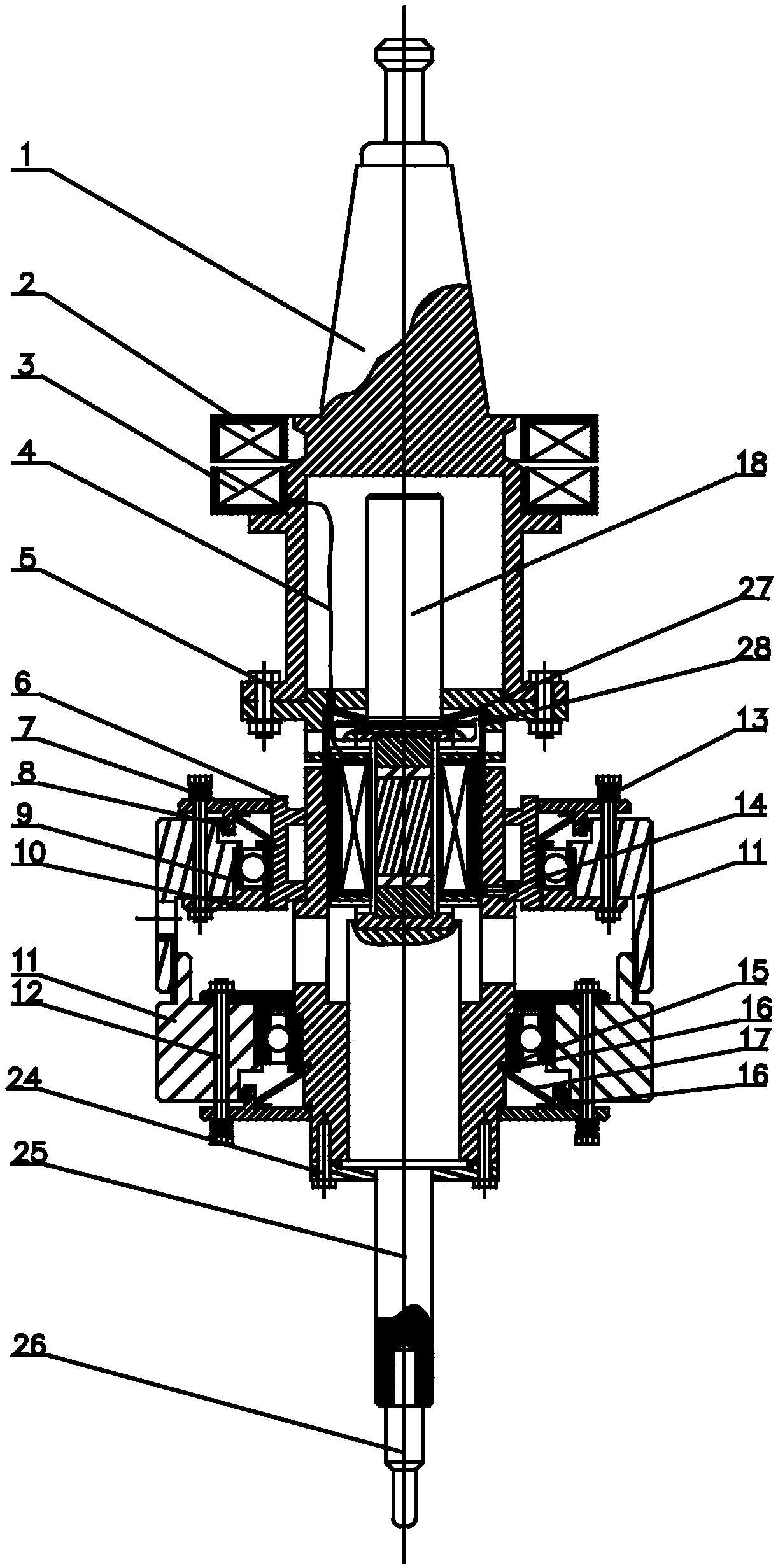 Giant magnetostriction rotary ultrasonic vibration device