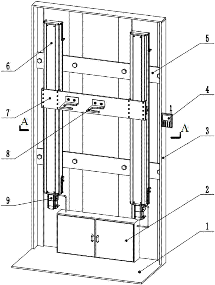 Handstand auxiliary appliance provided with screw type sliding table