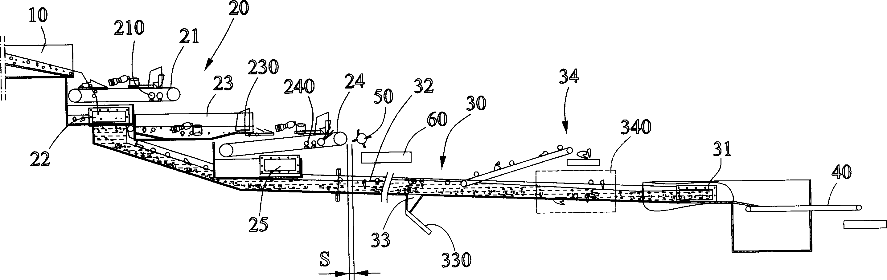 Method and device for separate collecting small sized garbage and organic matters