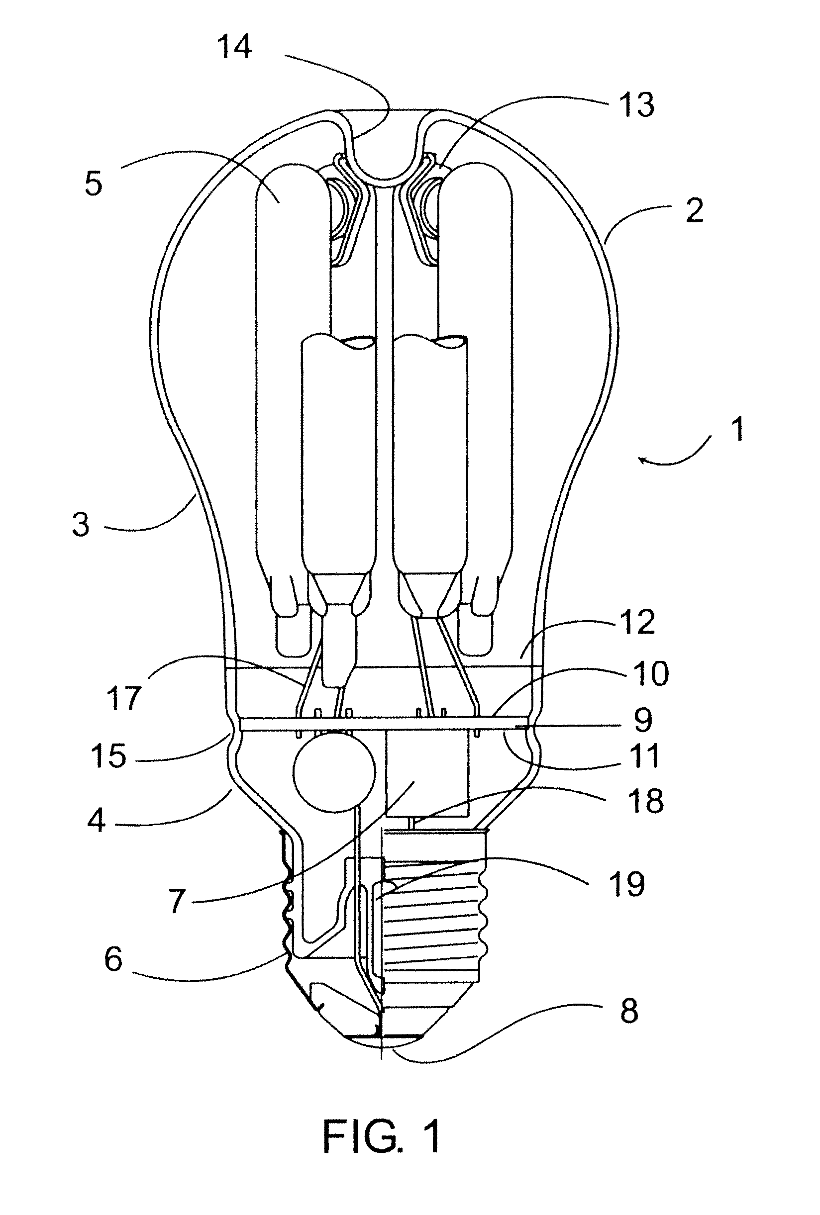 Compact fluorescent lamp and method for manufacturing