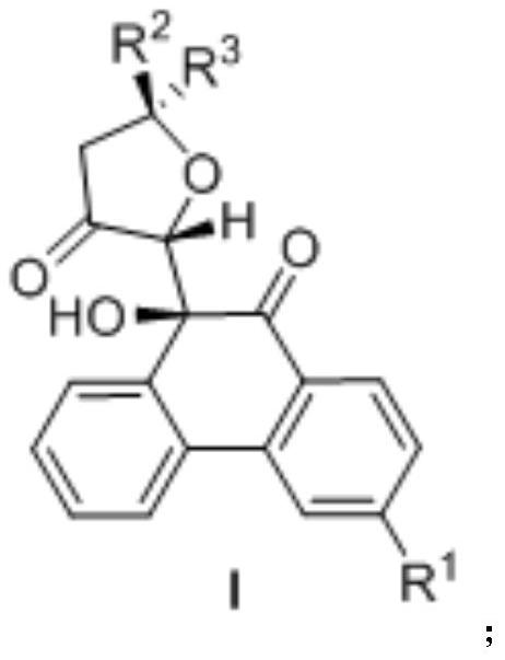 9-hydroxyphenanthrenequinone derivative as well as preparation method and application thereof