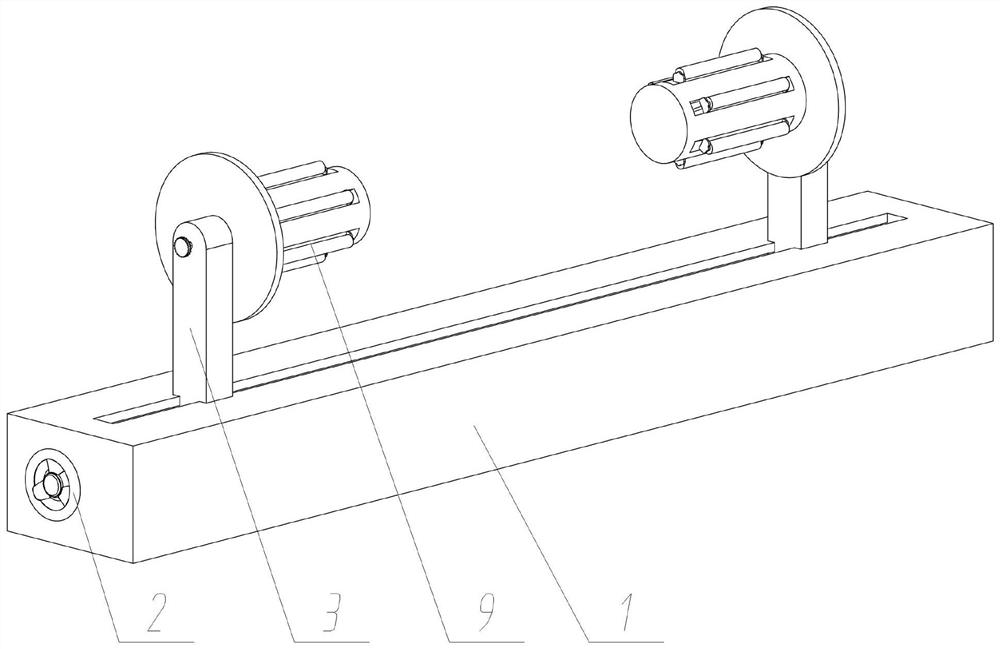 Adjustable structure for fixing winding drums for textile machinery