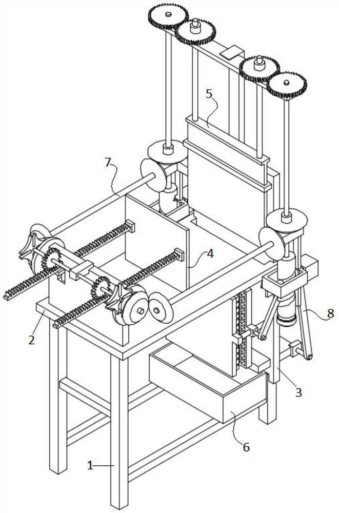 Animal fat crushing and dicing device based on linkage