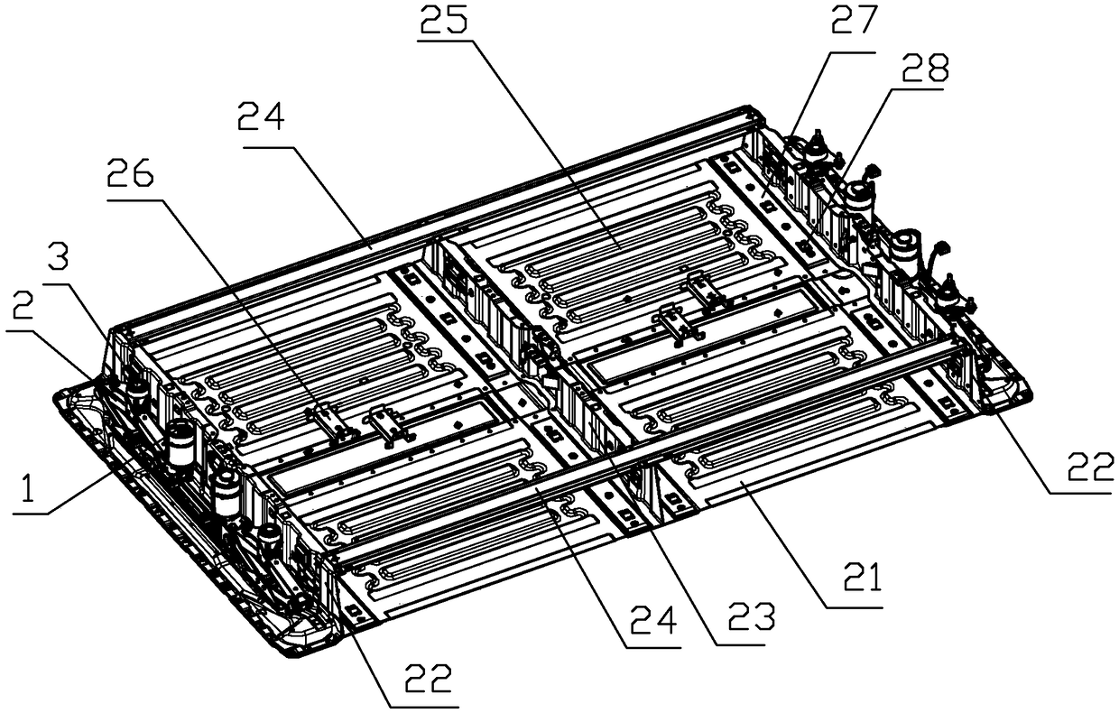 Lifting battery frame for lifting power changing space of electric vehicle and lifting method