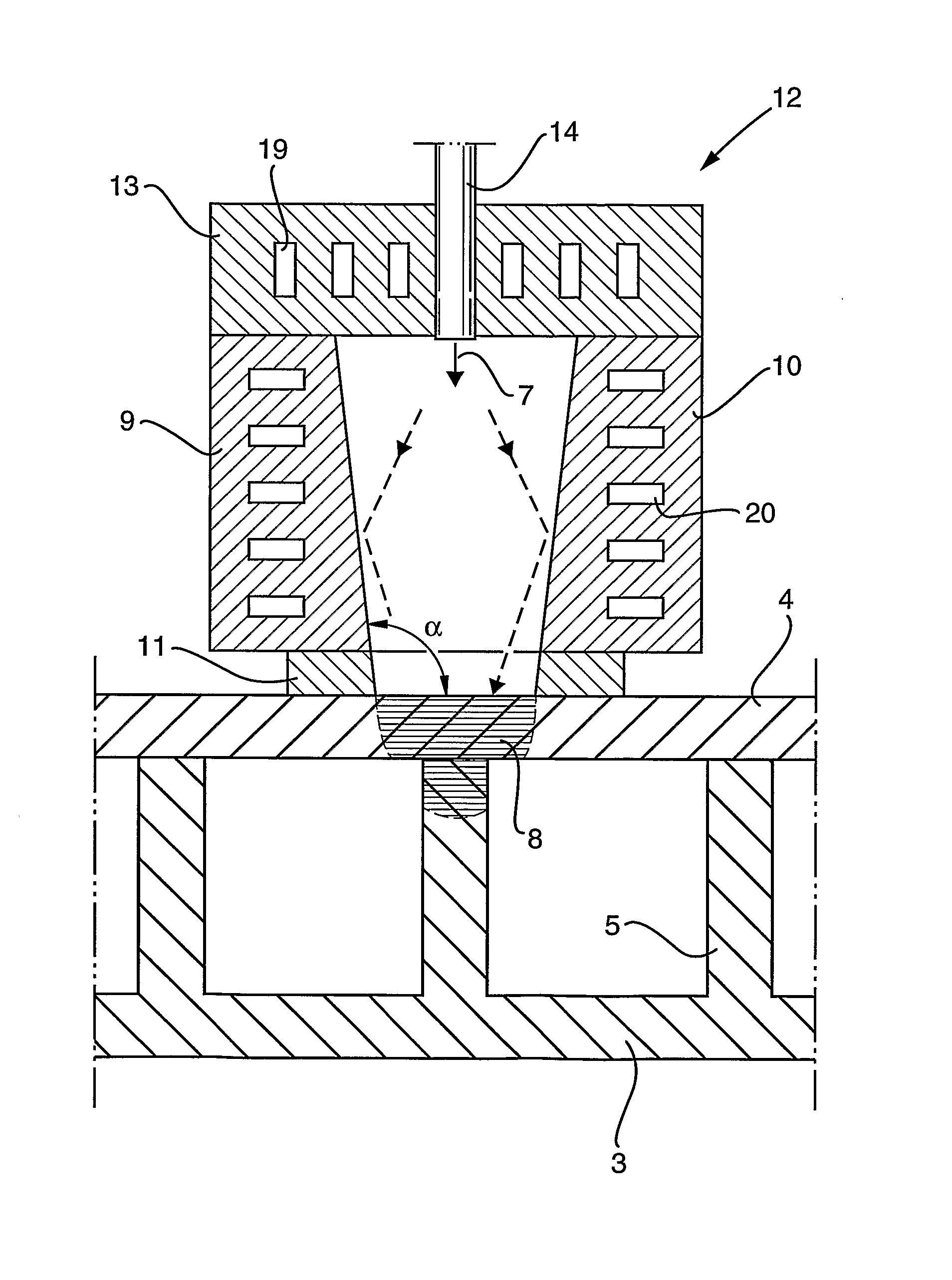 Method of joining pieces of metal material and a welding device