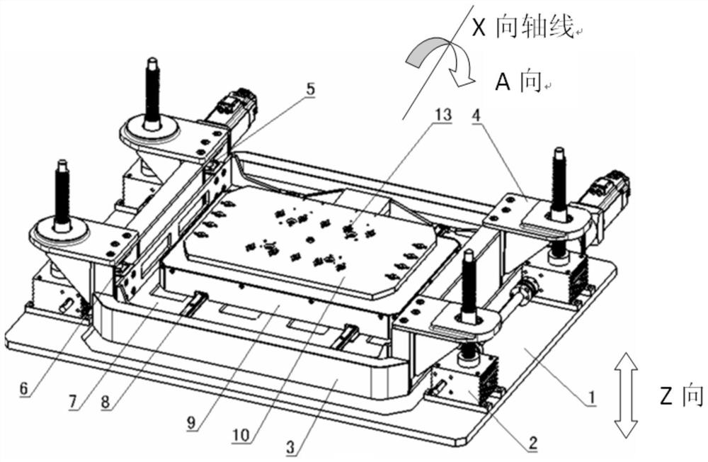 An attitude adjustment device and an attitude adjustment method for realizing multi-degree-of-freedom motion