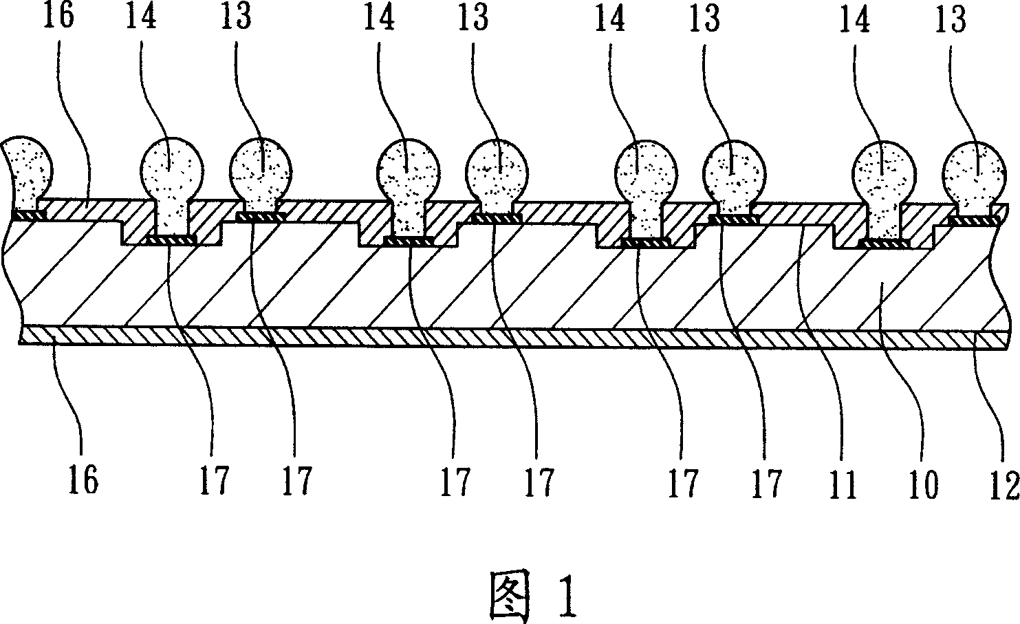 Crystal wafer testing method and structure of LED