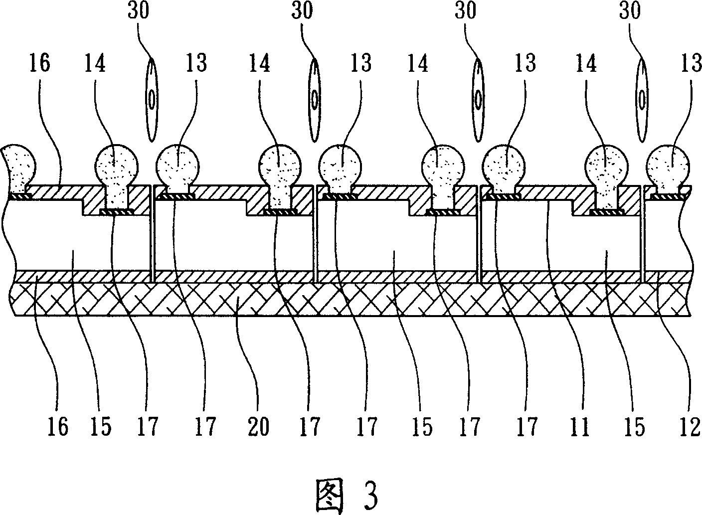 Crystal wafer testing method and structure of LED