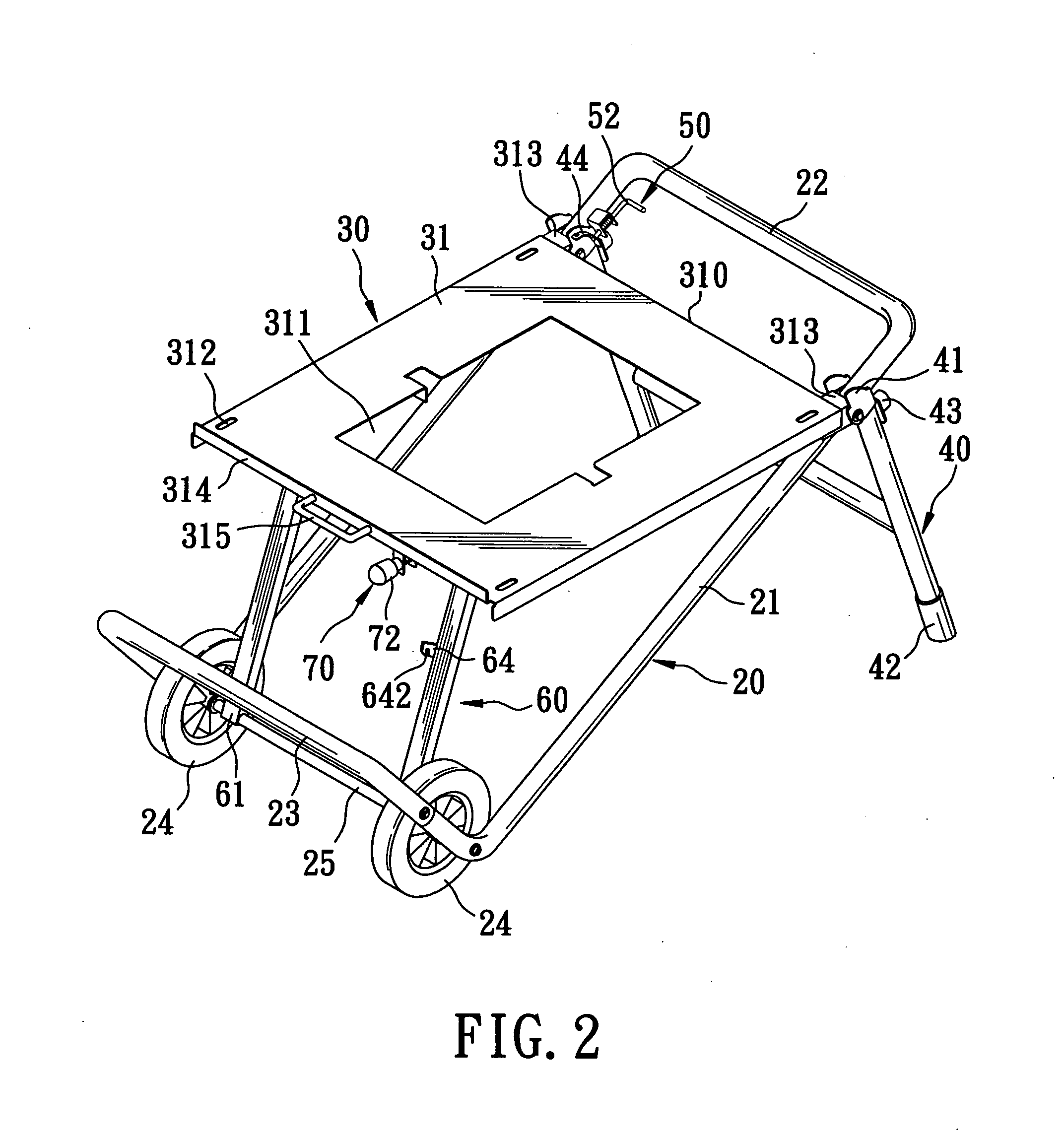 Foldable frame assembly for suspending a machine above a ground surface