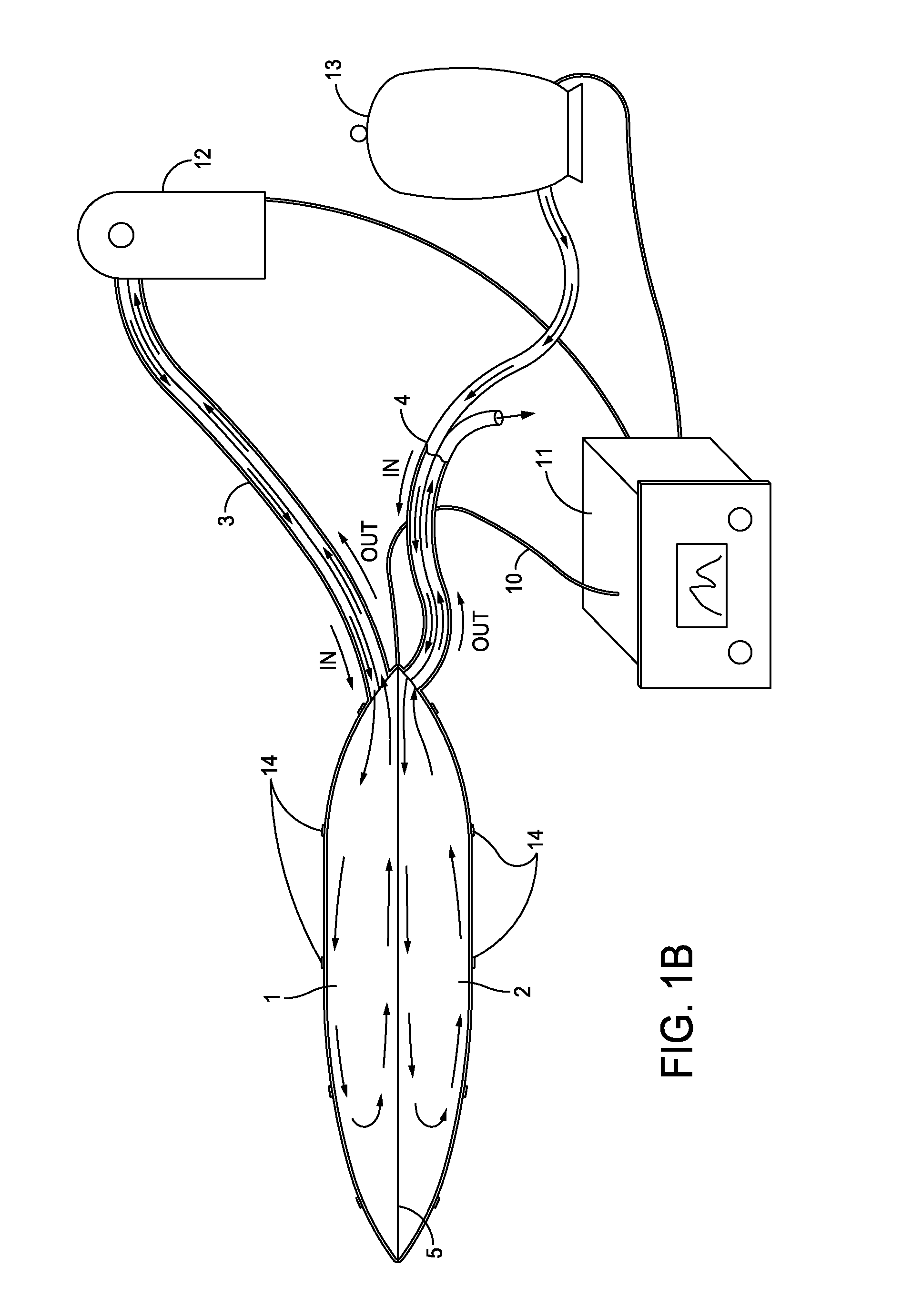 Action/counteraction superimposed double chamber broad area tissue ablation device