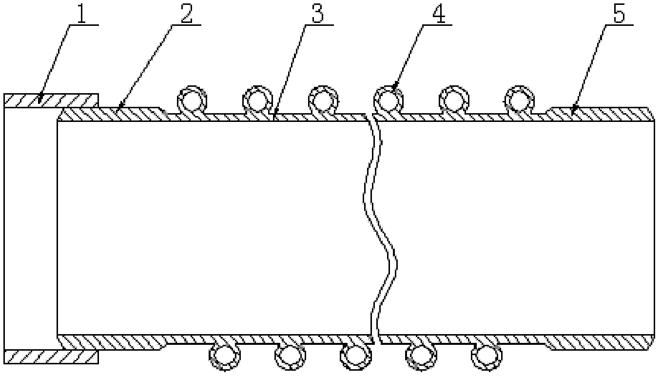 Wall tube with reinforced polyethylene-wound structure as well as manufacturing device and manufacturing method thereof