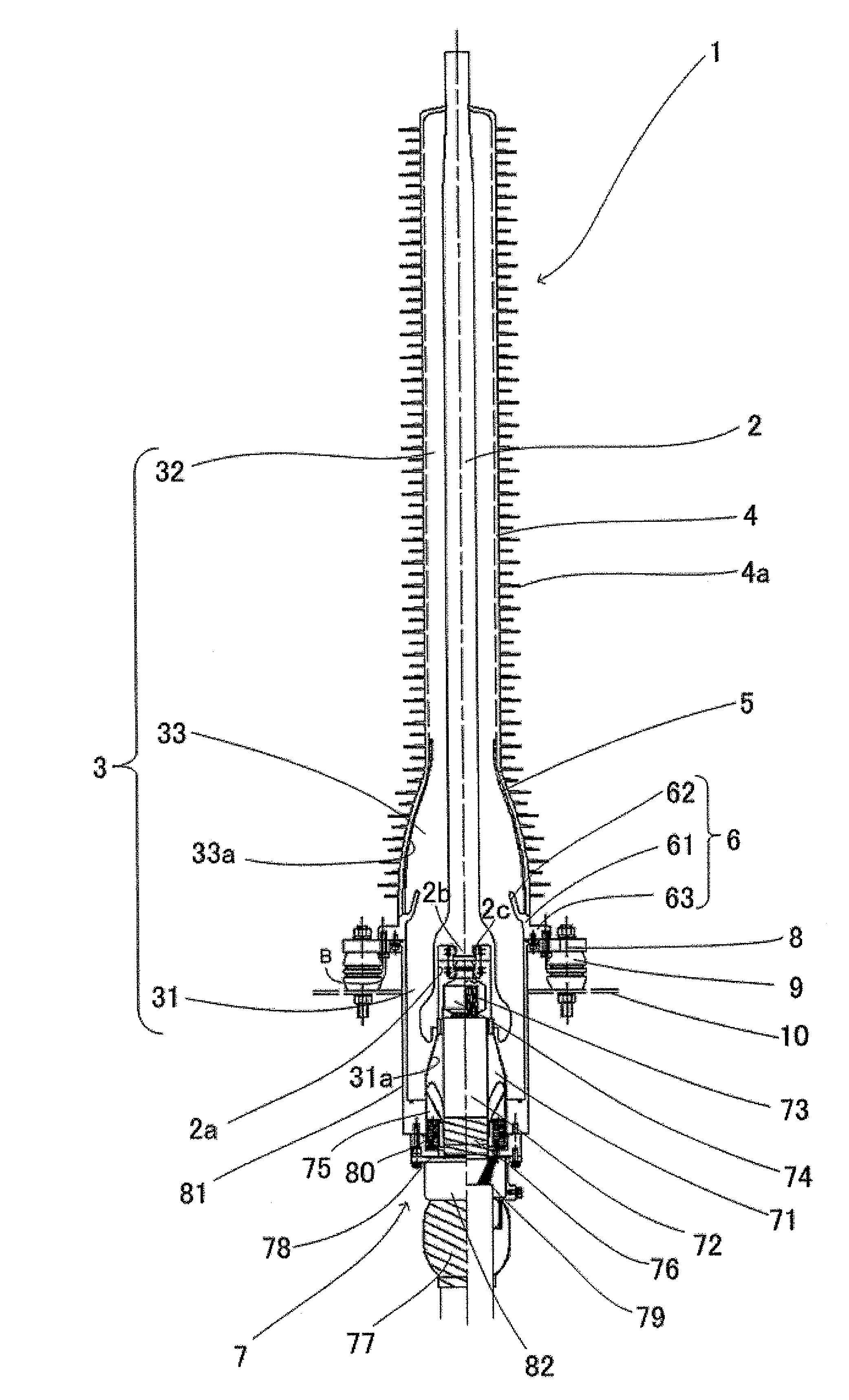Polymer bushing and cable termination using the same