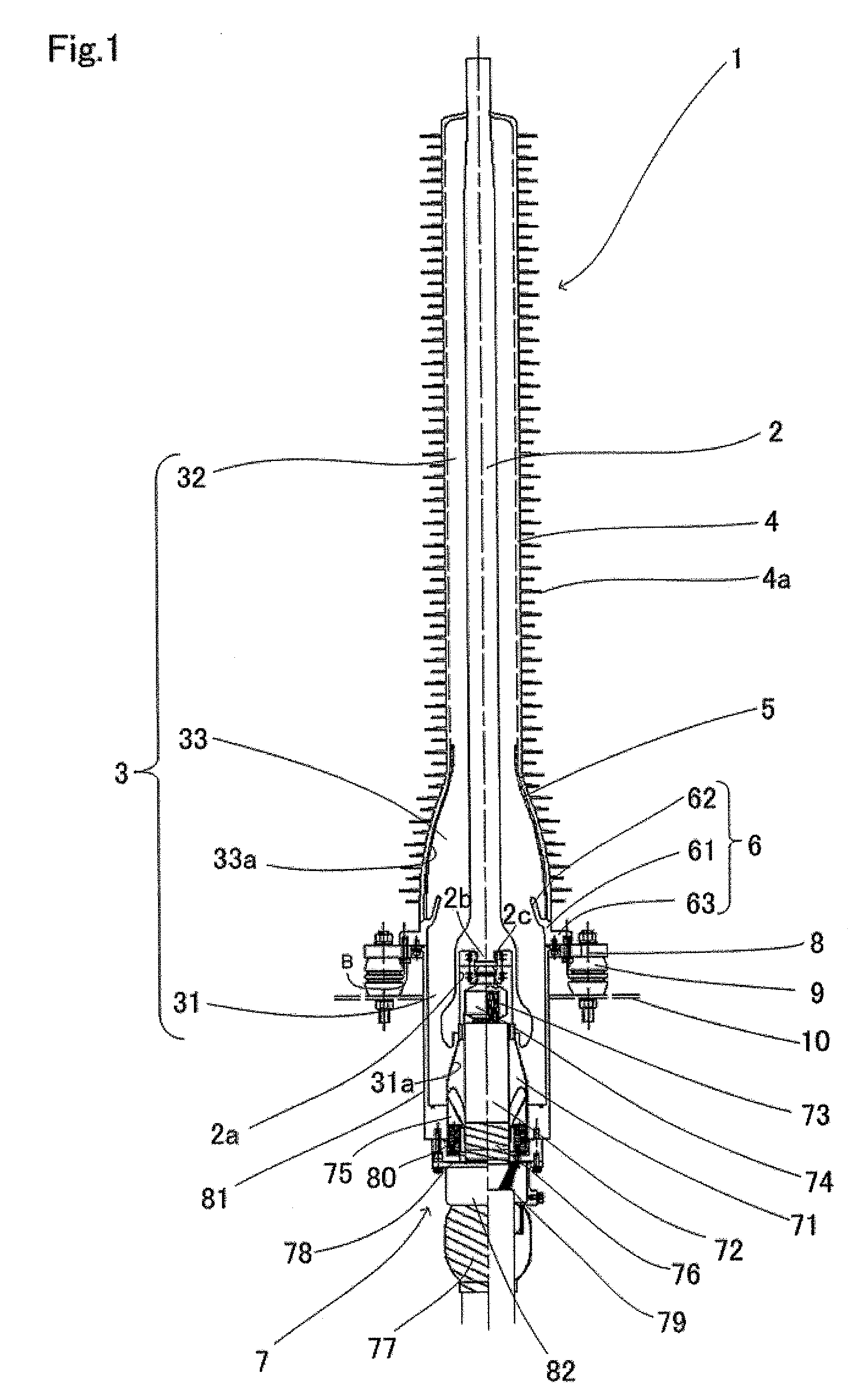 Polymer bushing and cable termination using the same