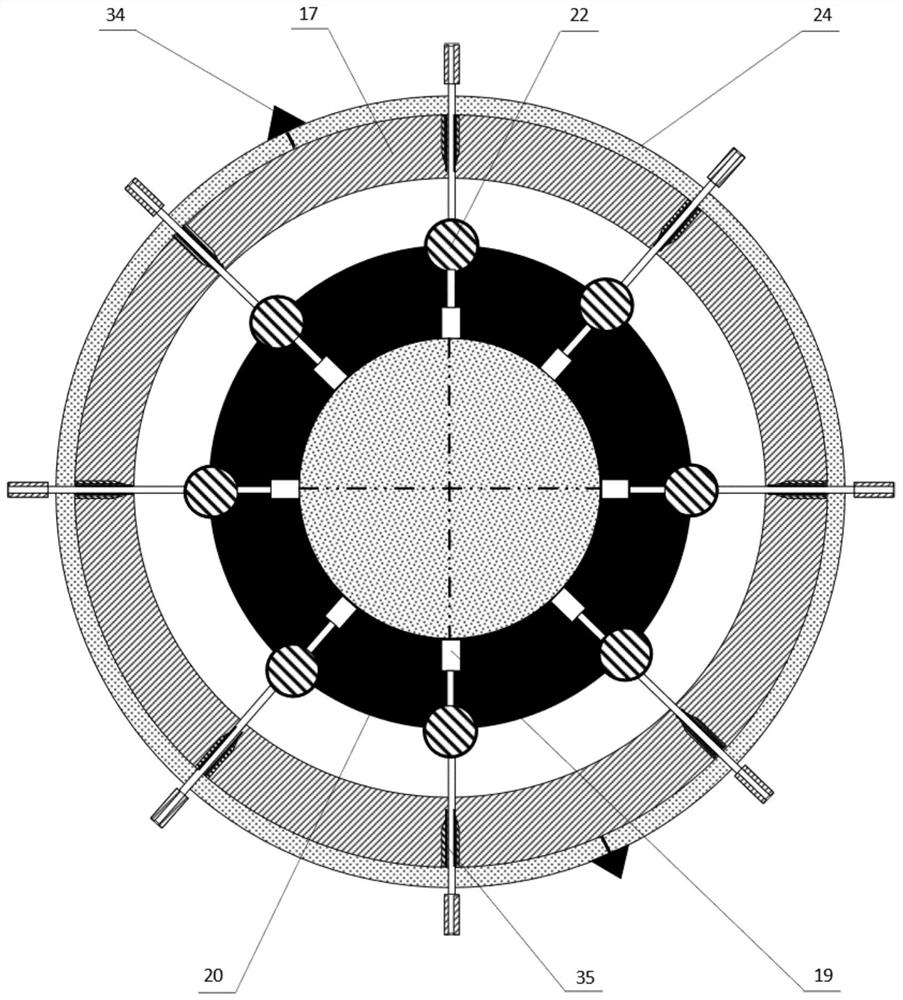 A multi-directional multi-layer full-diameter fracture core seepage simulation device and its application