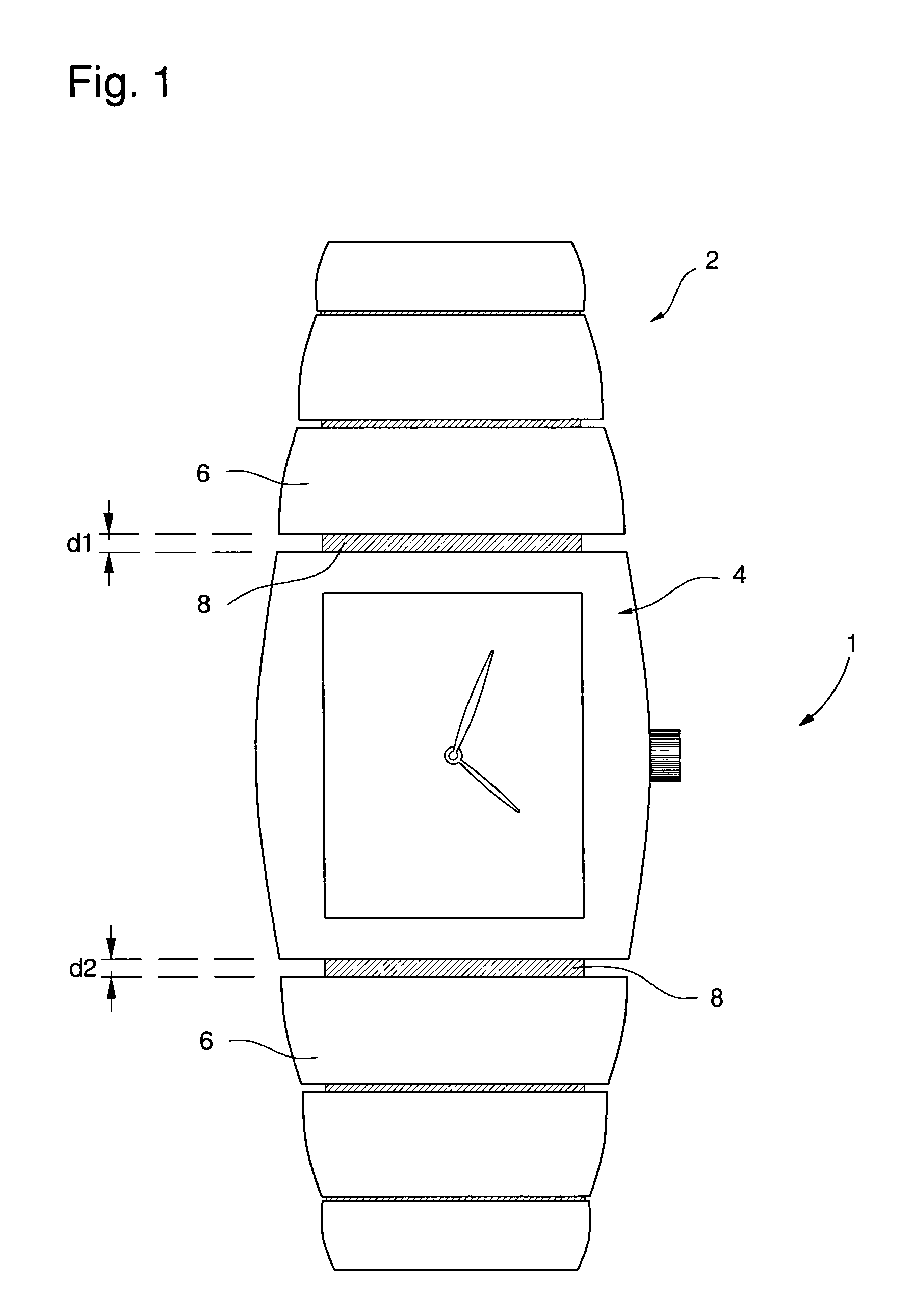 System for connecting a bracelet to a watch case