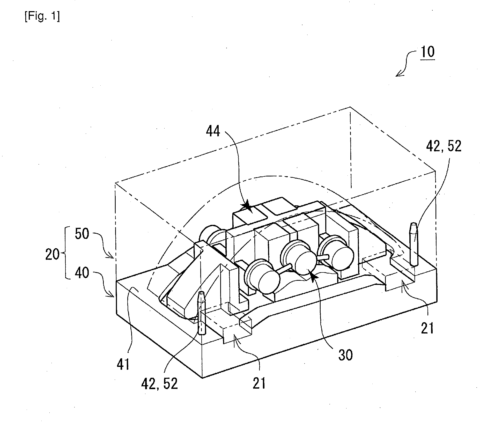 Caliper casting device, core and mold used in caliper casting device, caliper for disc brake, and manufacturing method thereof