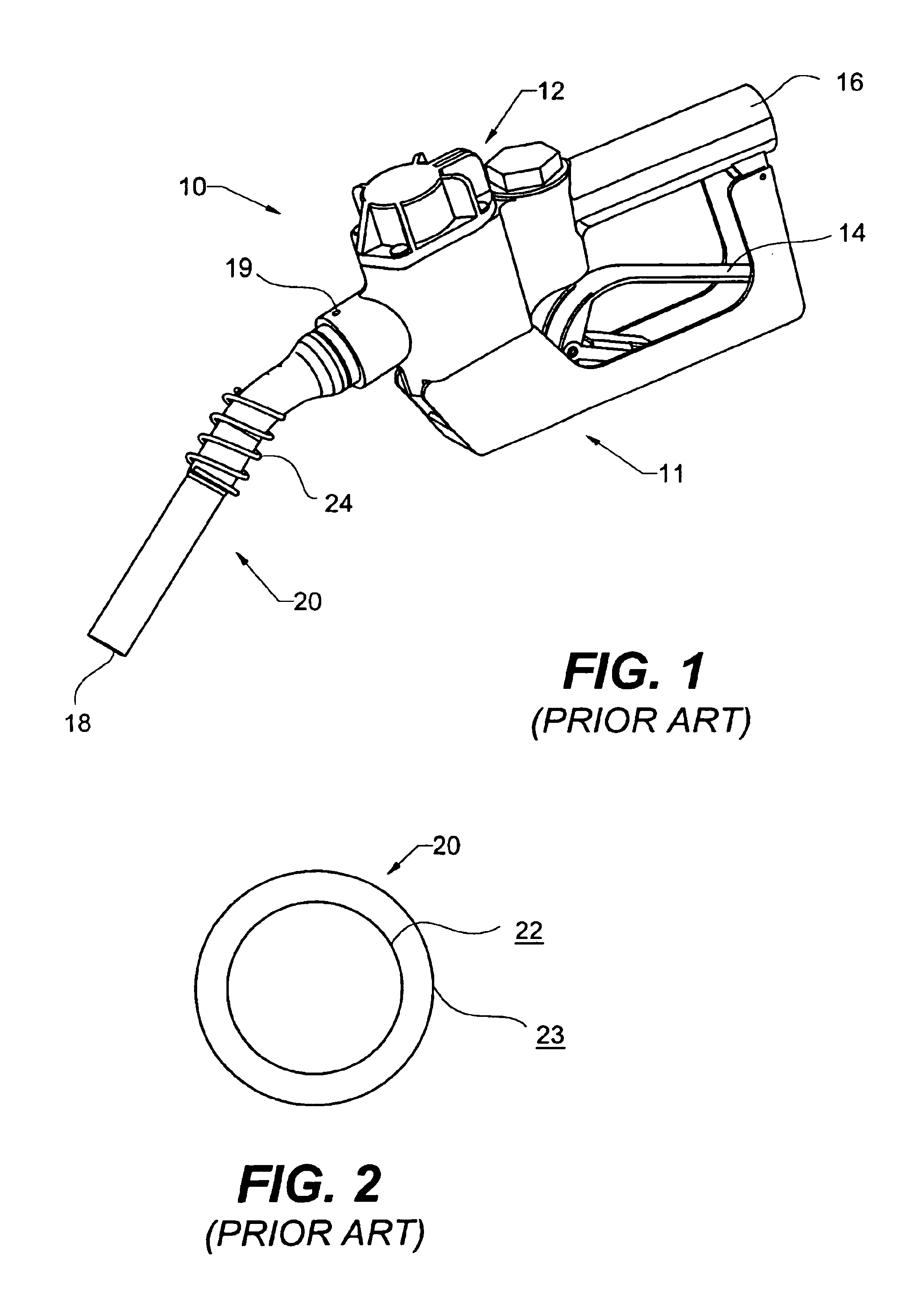 Low surface energy dripless fuel spout