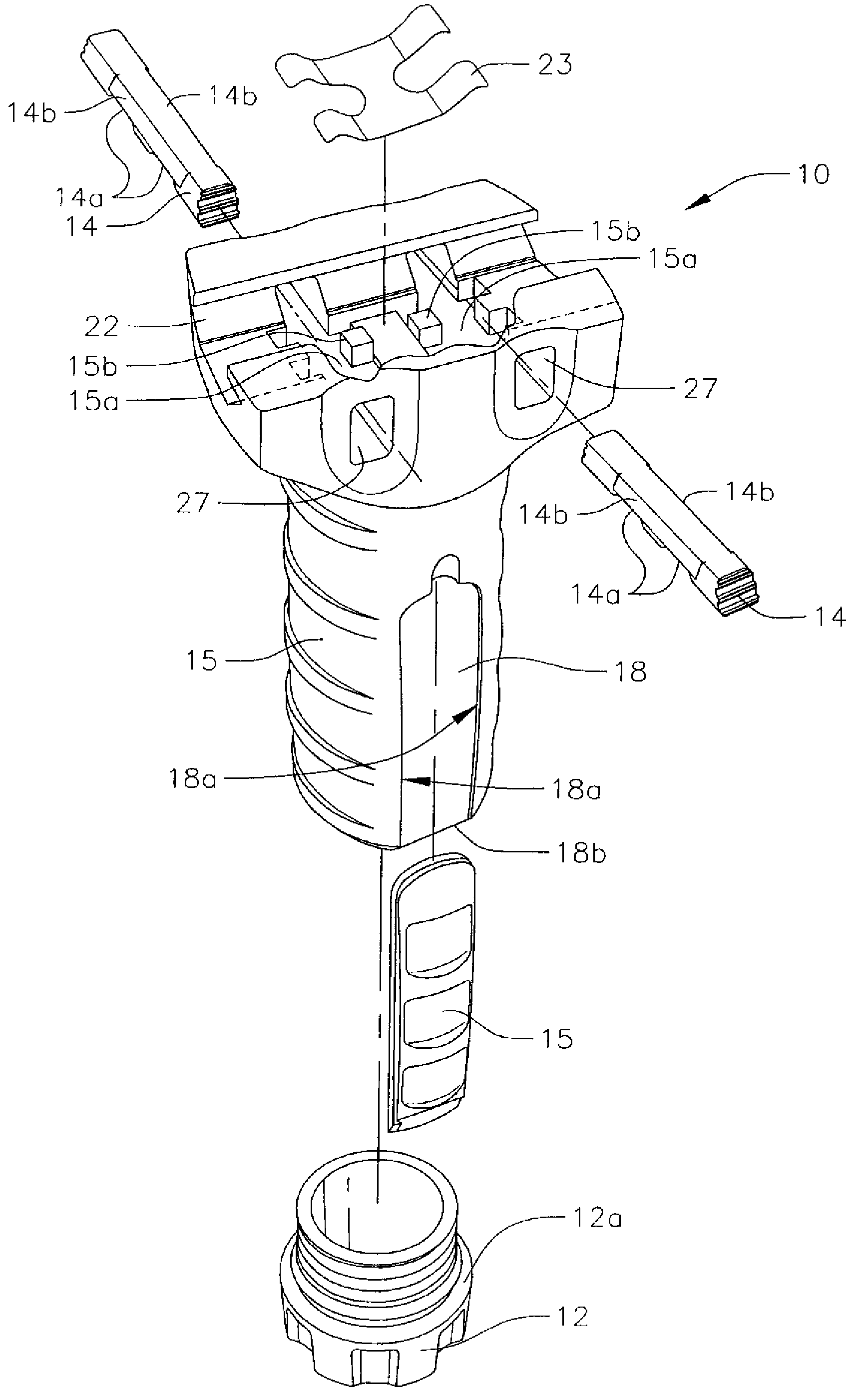 Integrated pressure switch pocket for a vertical fore grip