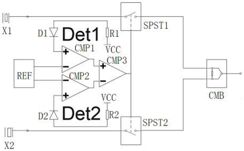 Time base combiner module capable of automatically and seamlessly switching internal and external crystal oscillators