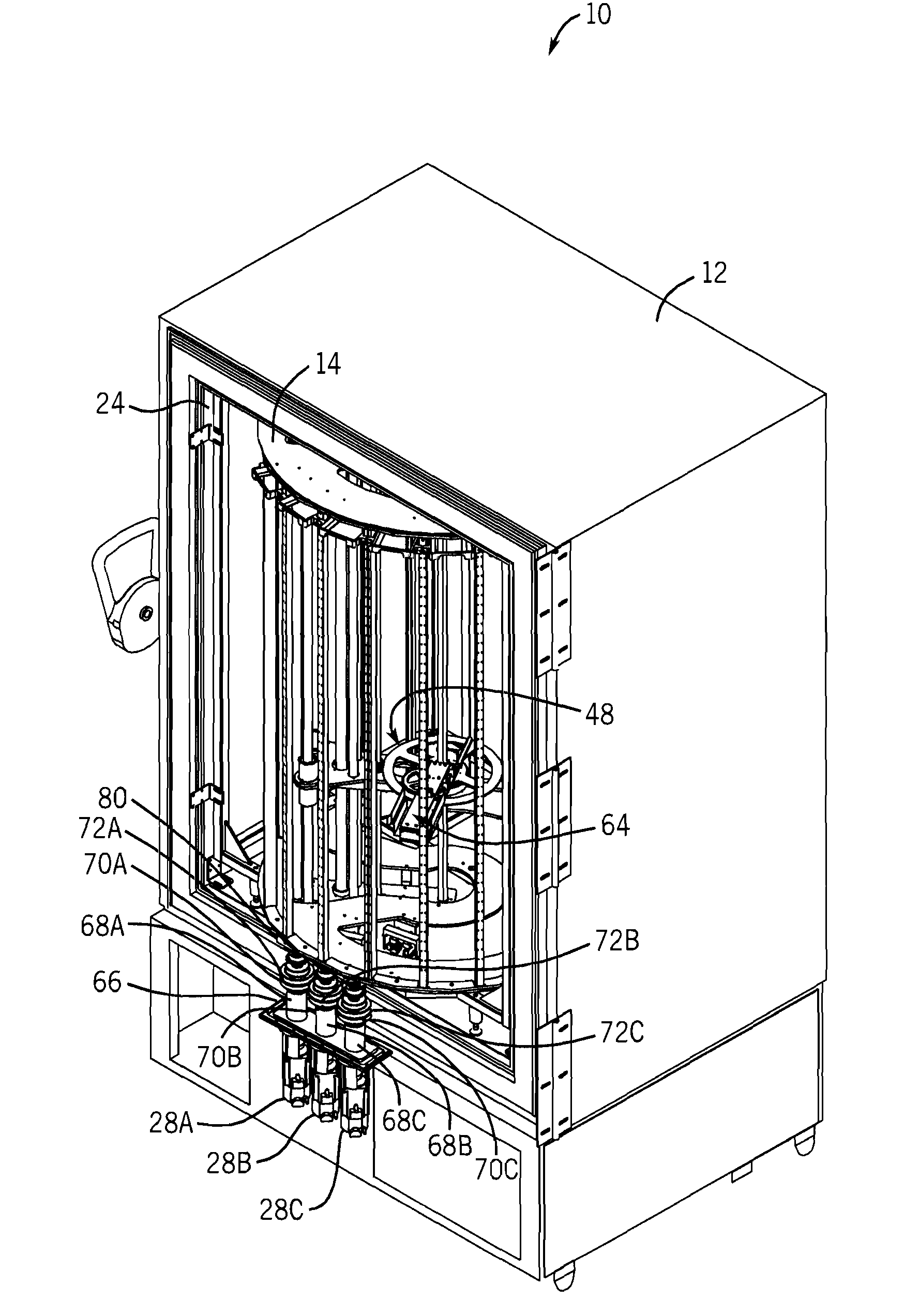 Automated storage and retrieval system for storing biological or chemical samples at ultra-low temperatures