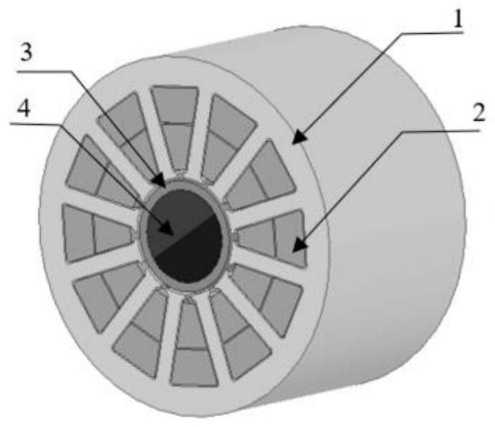 Two-pole permanent magnet solid rotor motor inductance design method based on flux linkage integration method