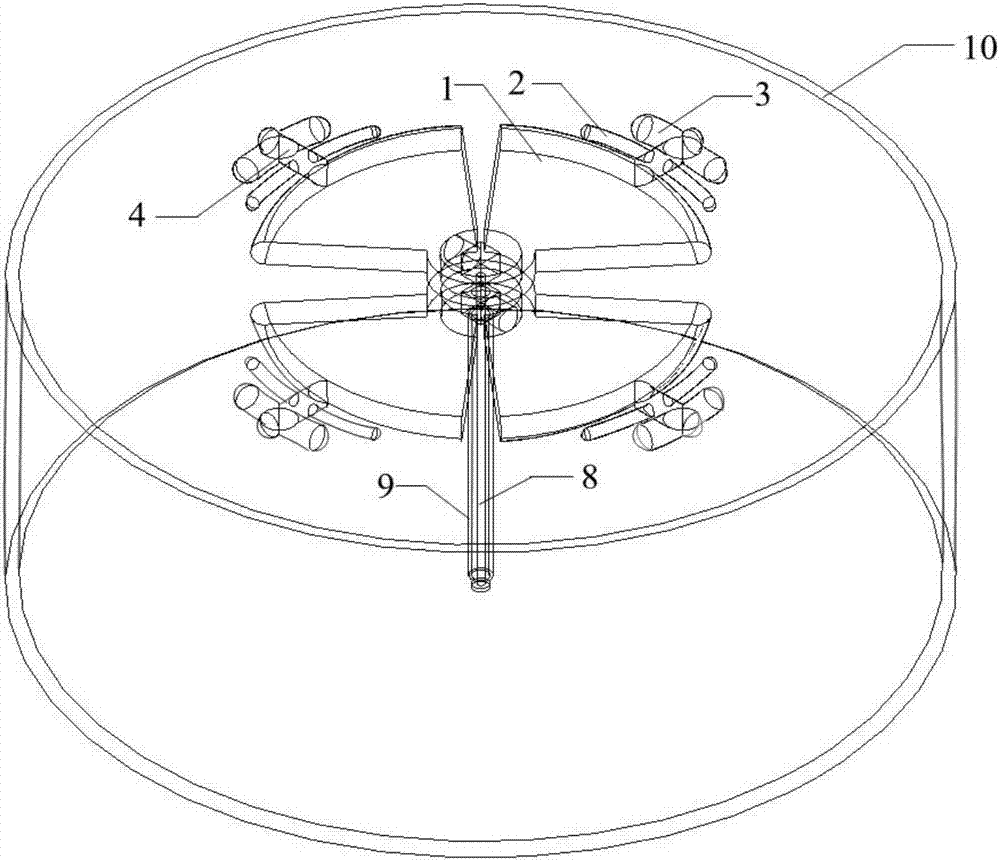 Ultra wide band all-metal circular polarized antenna unit