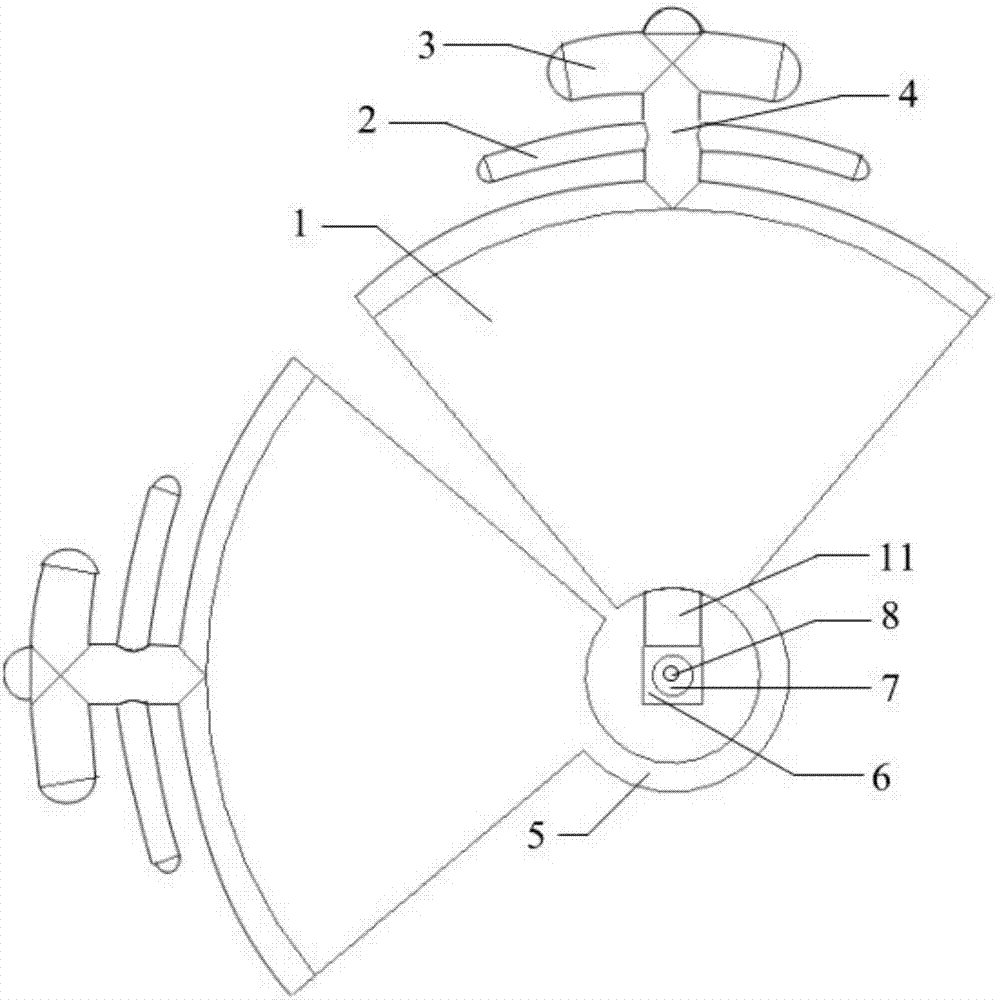 Ultra wide band all-metal circular polarized antenna unit