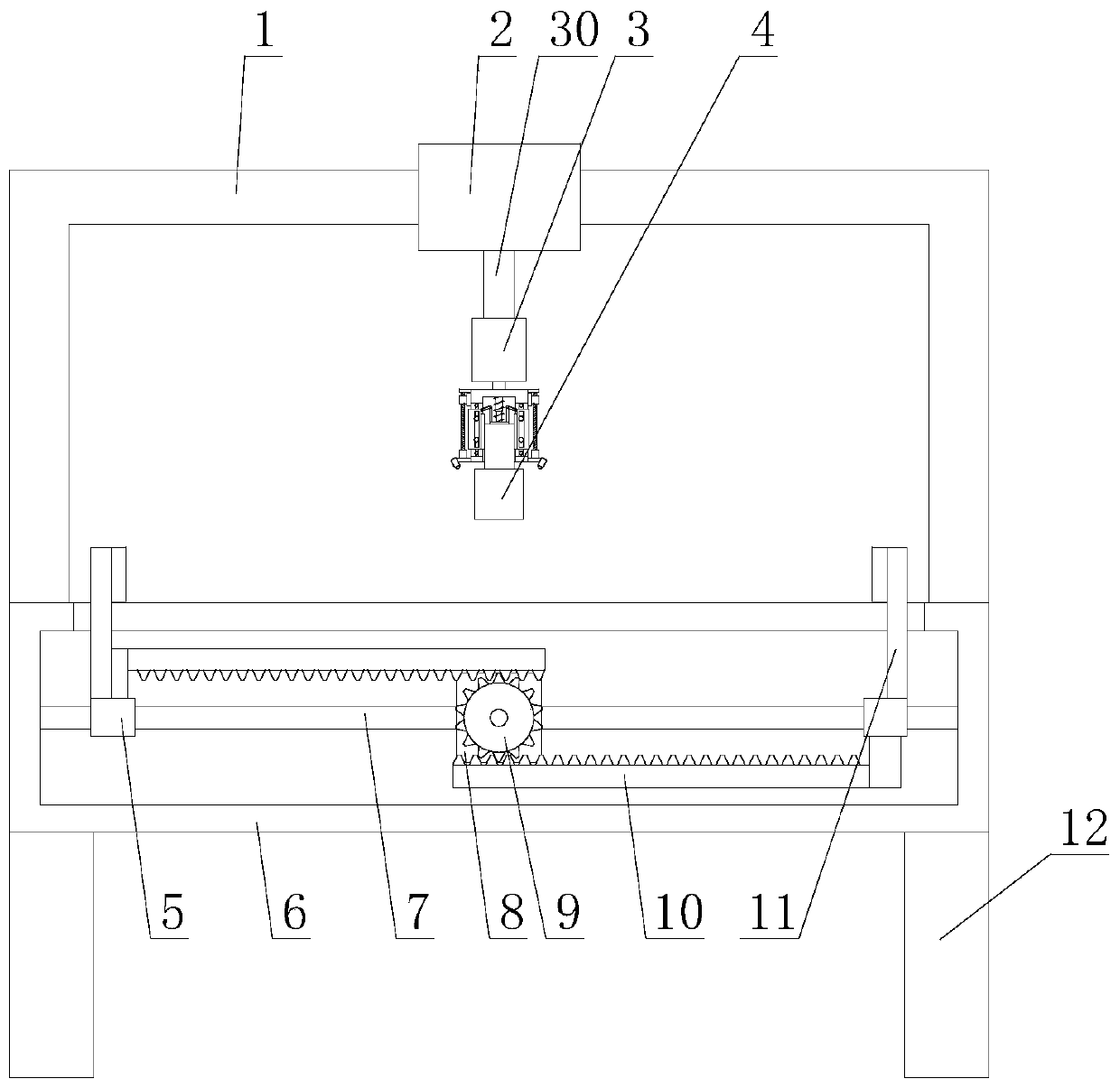 A glass drilling machine with automatic drill bit replacement function