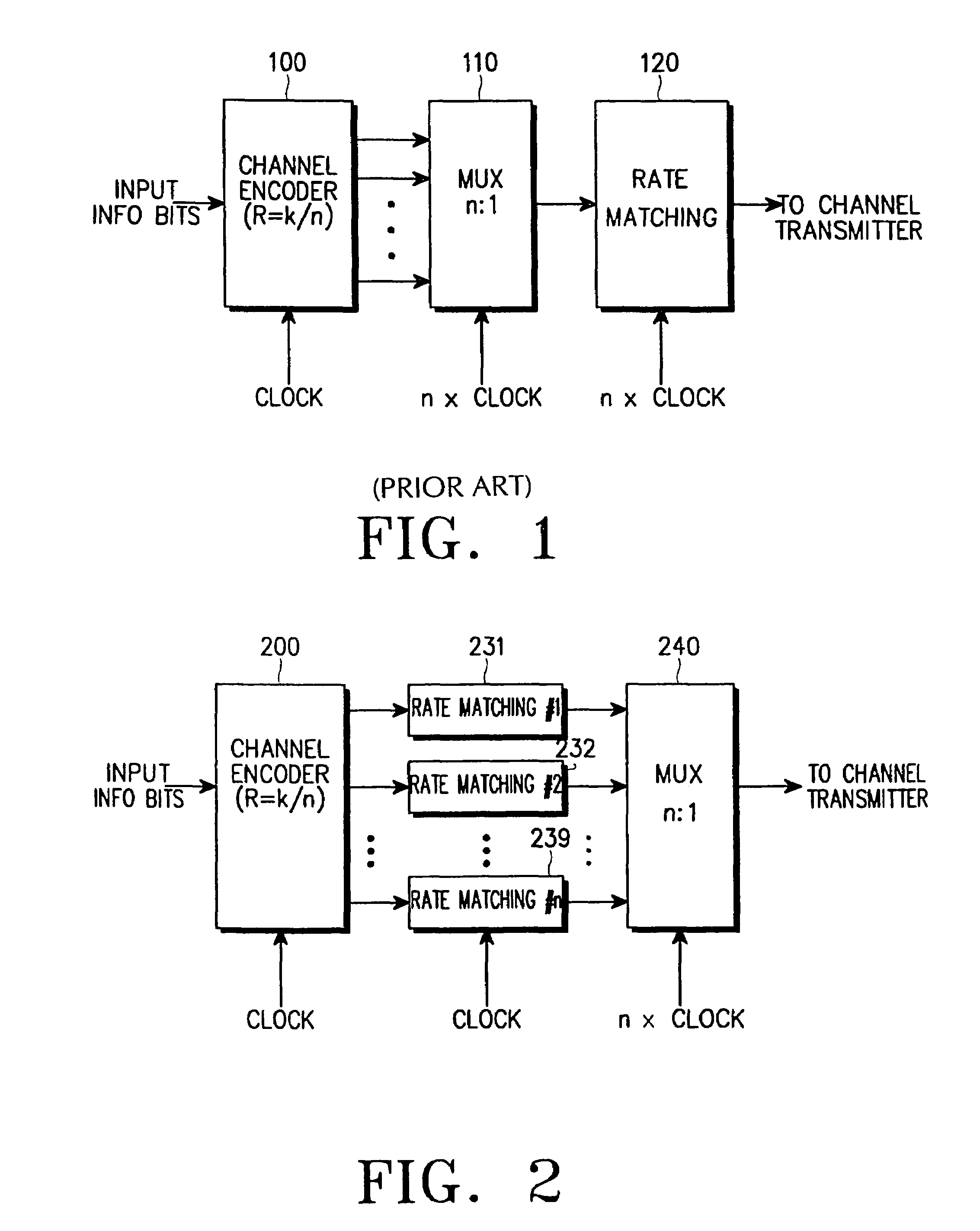Rate matching device and method for a data communication system