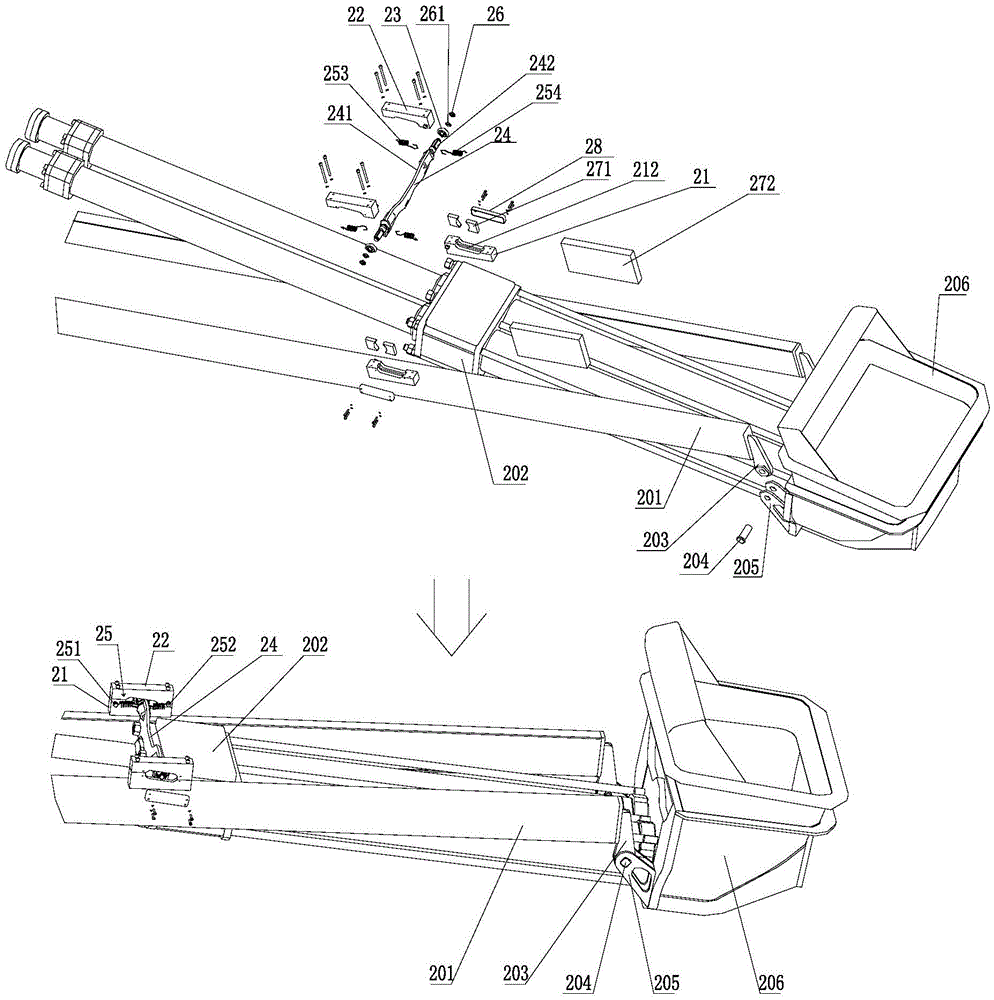 Vibration-absorbing connection structure and concrete pump truck for concrete central pumping system