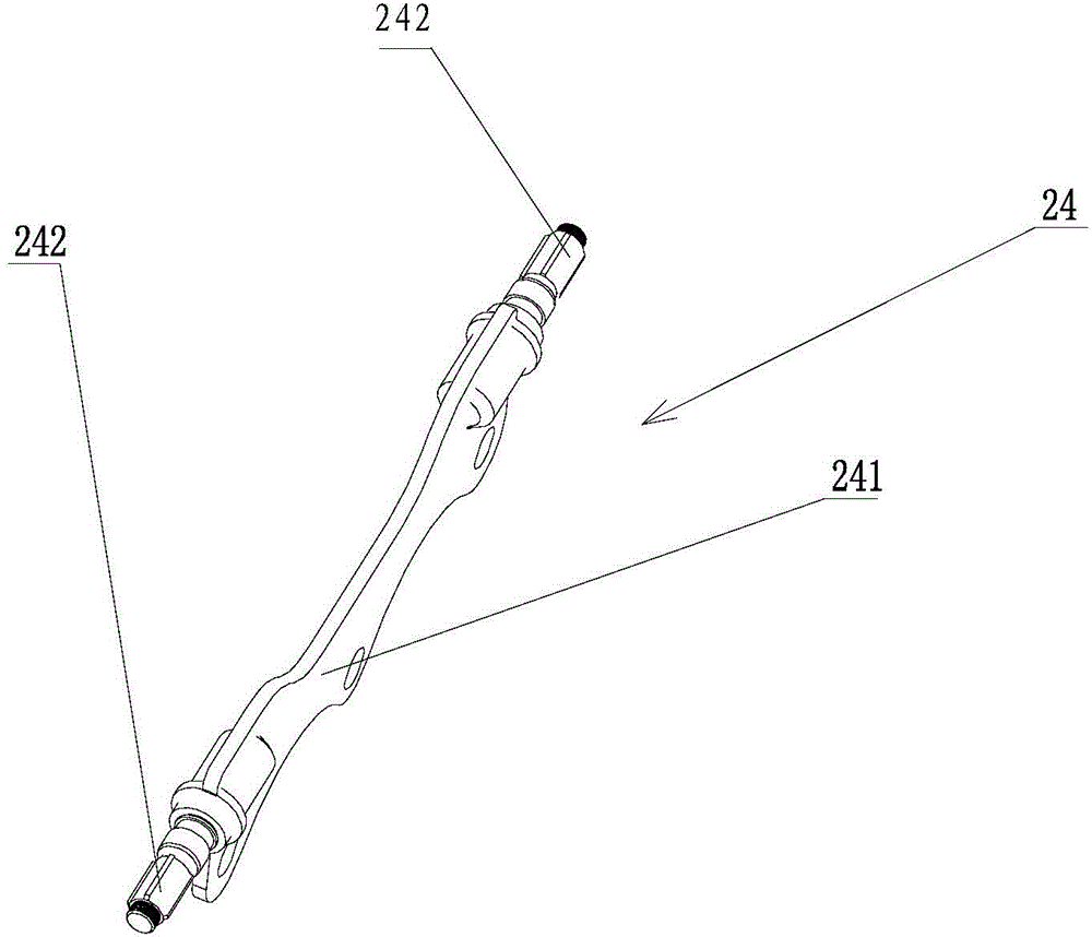 Vibration-absorbing connection structure and concrete pump truck for concrete central pumping system