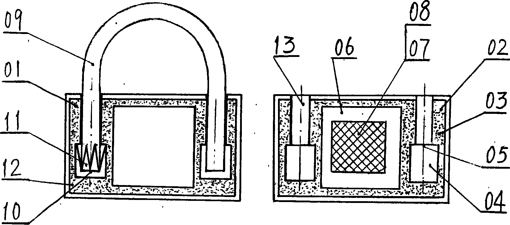 Assembly type disposable lock for non-lead seal apparatus