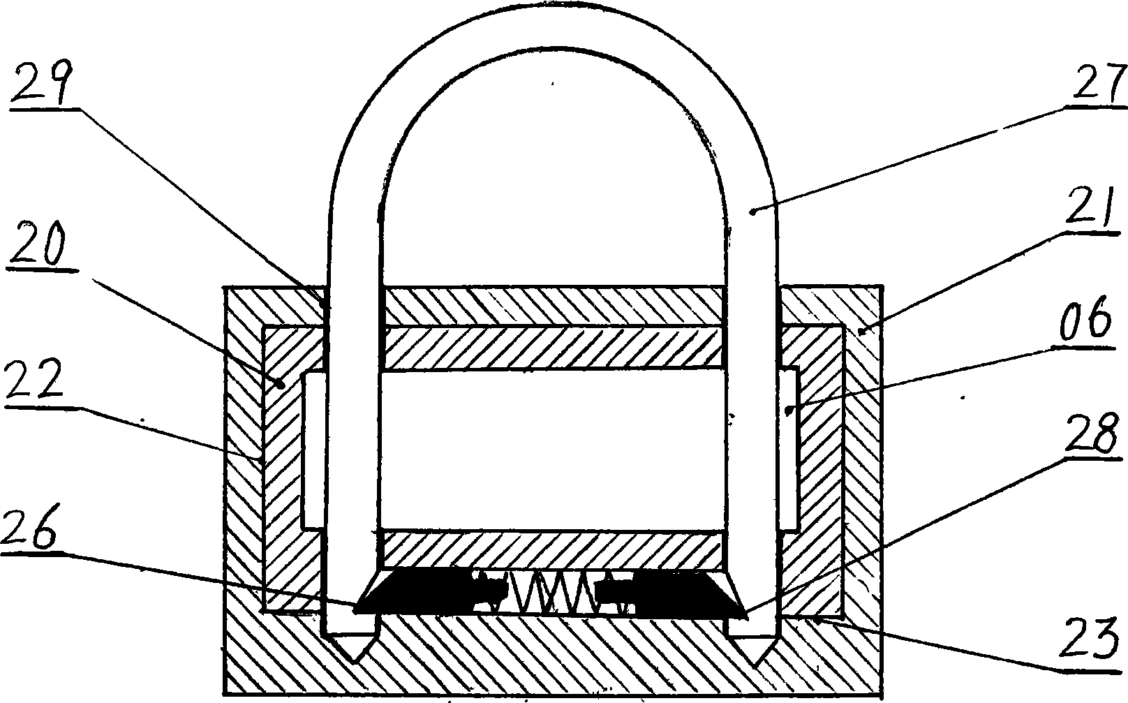 Assembly type disposable lock for non-lead seal apparatus