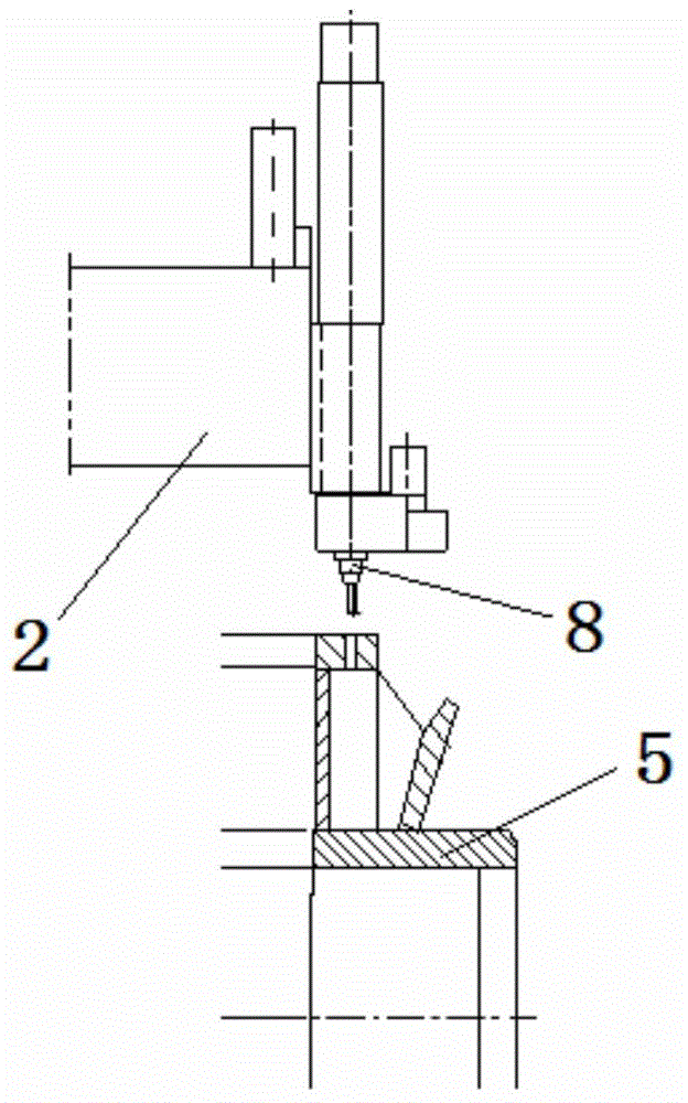 Machining process method of special machine for large stay rings