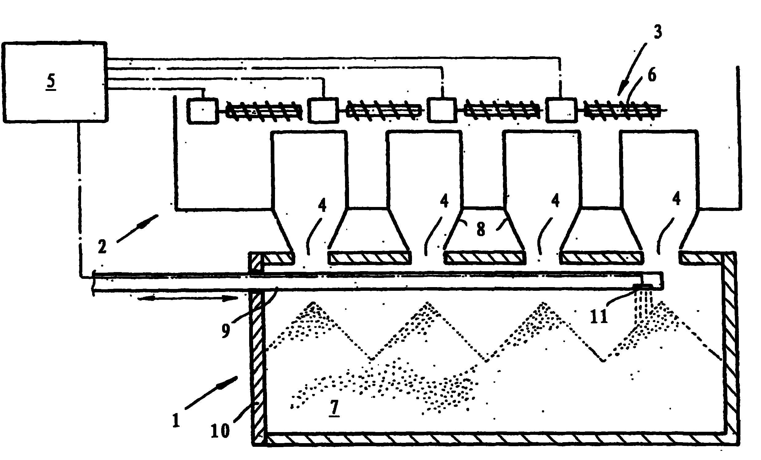 Levelling device and method of charging an oven chamber of a coke oven battery