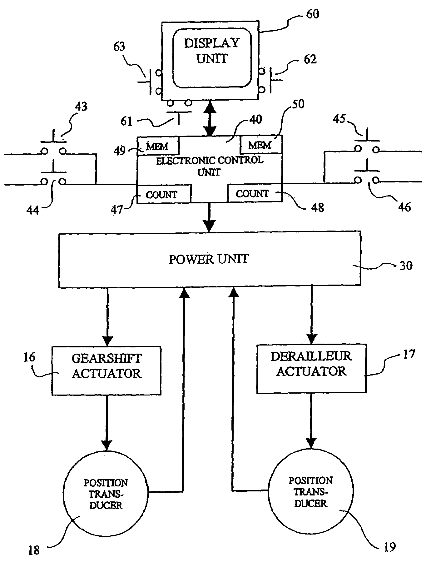 Electronically servo-assisted bicycle gearshift and related method