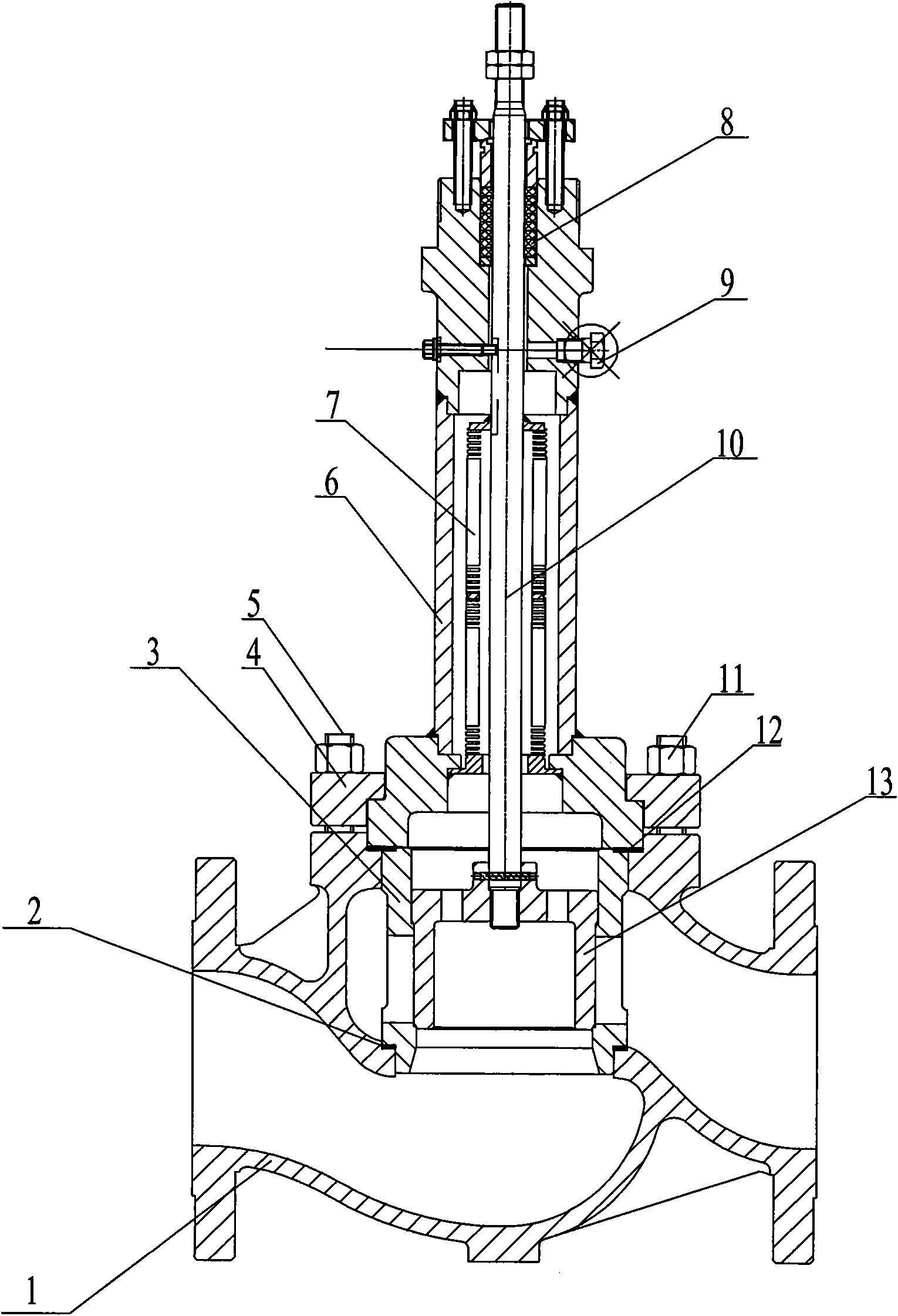 Control valve with bellows reverse pressure-bearing sealing structure