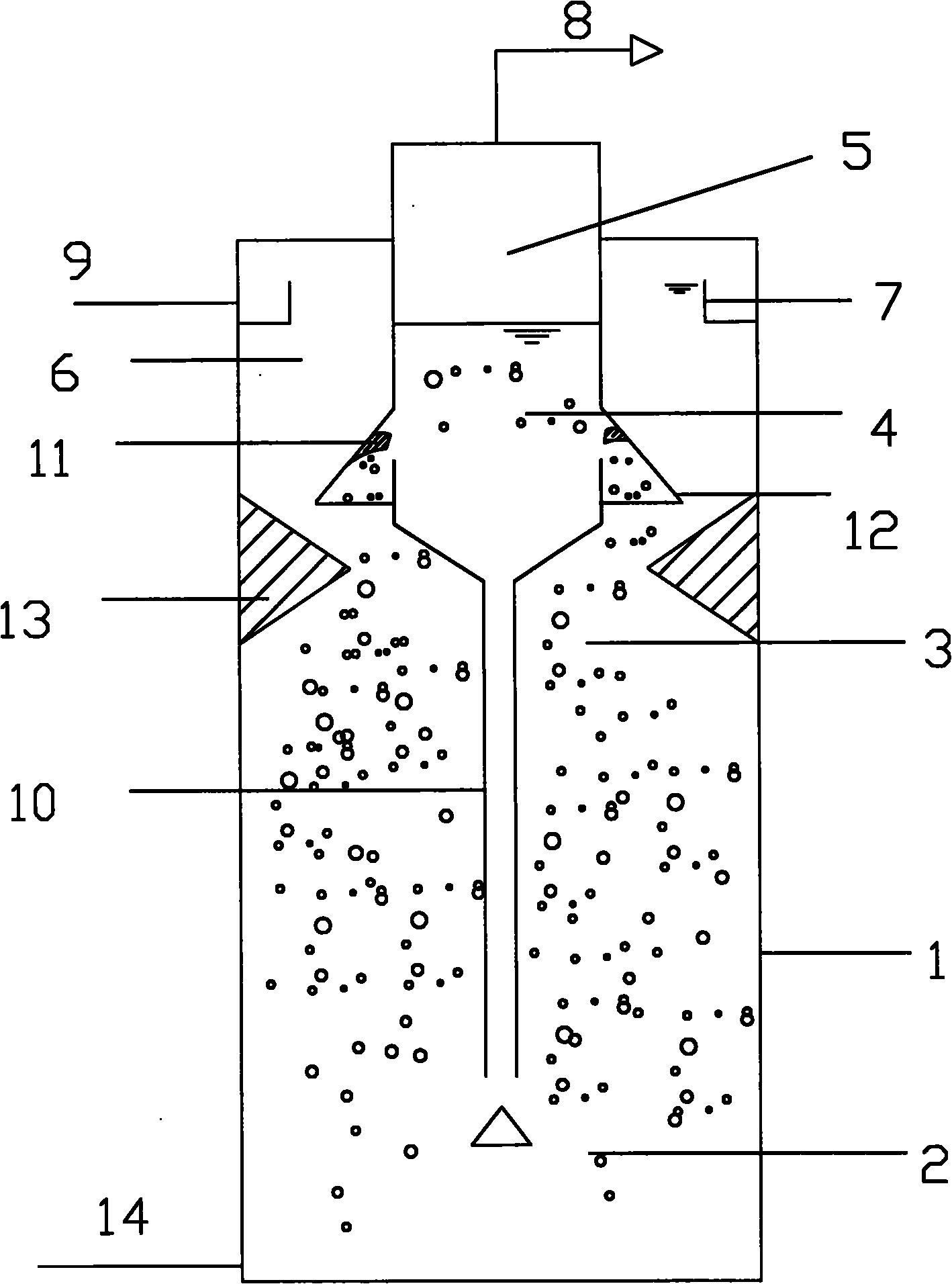 Internal circulation upflow anaerobic sludge blanket reactor